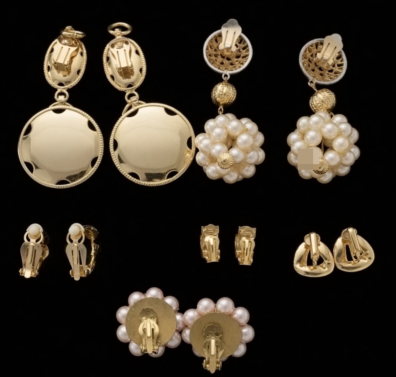 6 Pair of Clip On Earrings
