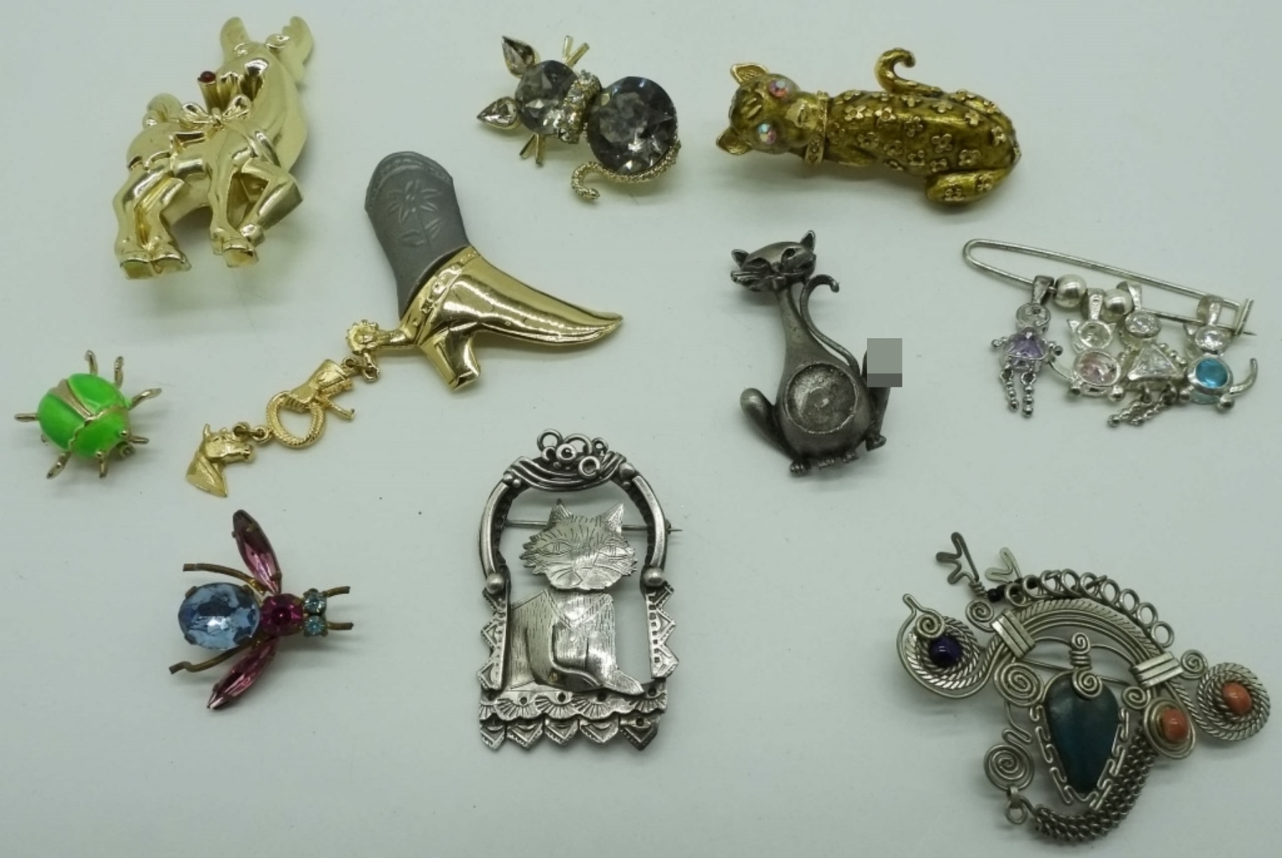 Diverse Assortment of Vintage Figural Brooches