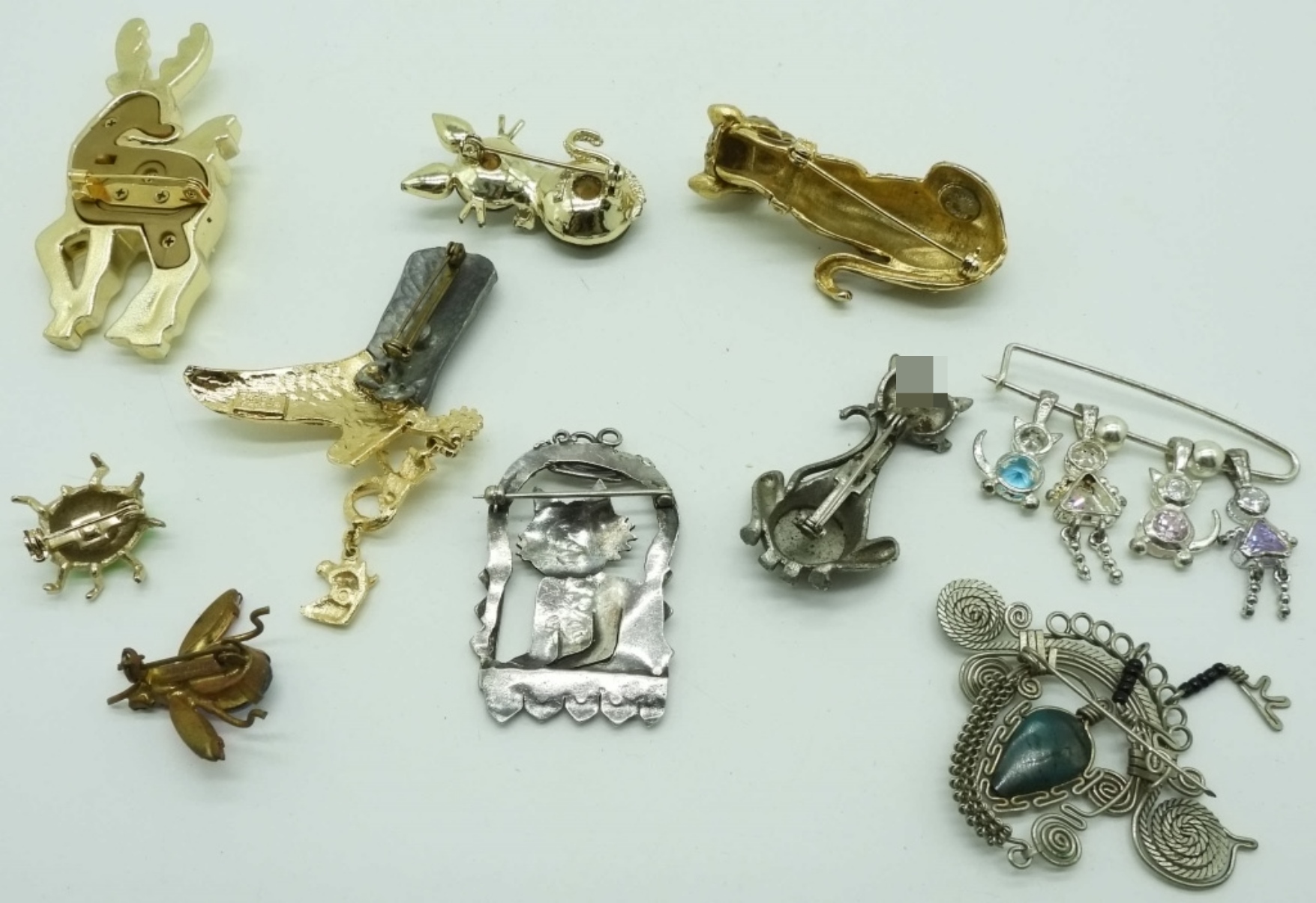 Diverse Assortment of Vintage Figural Brooches