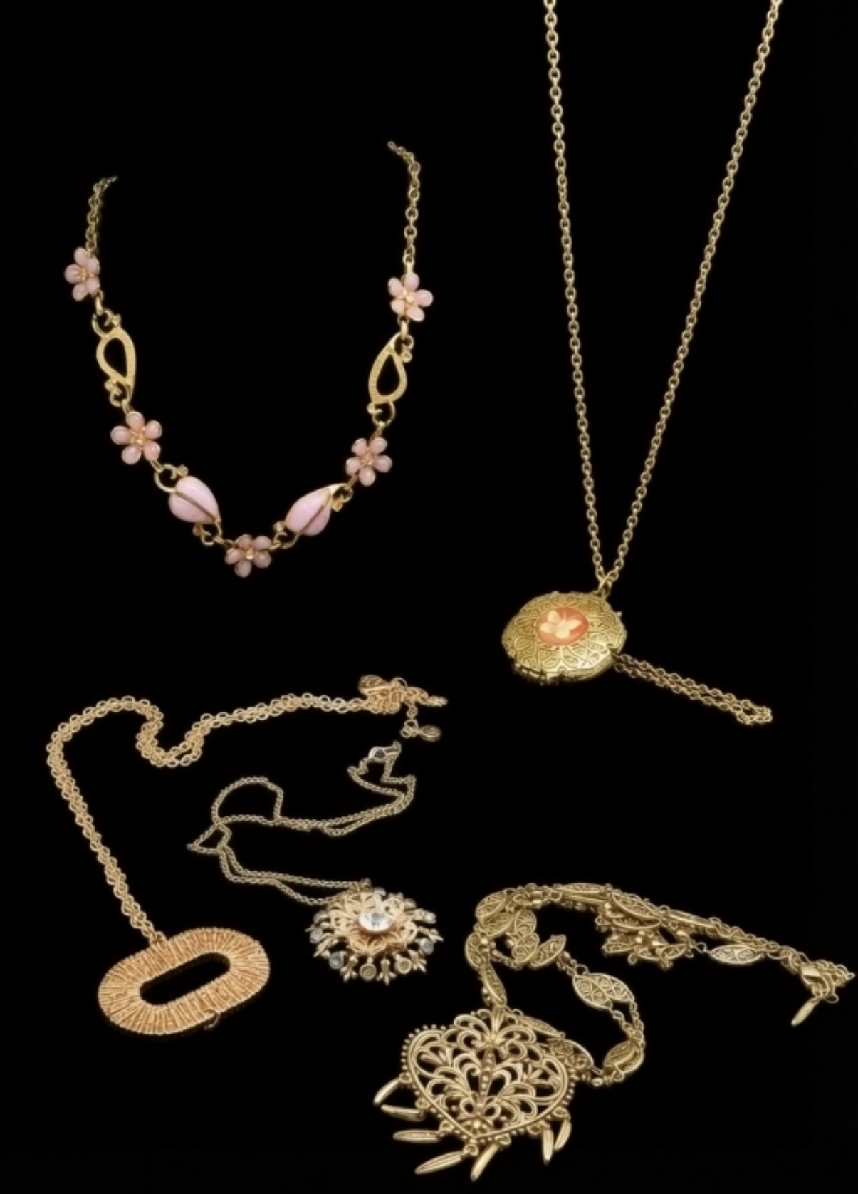 Victorian-themed Gold-tone Jewelry