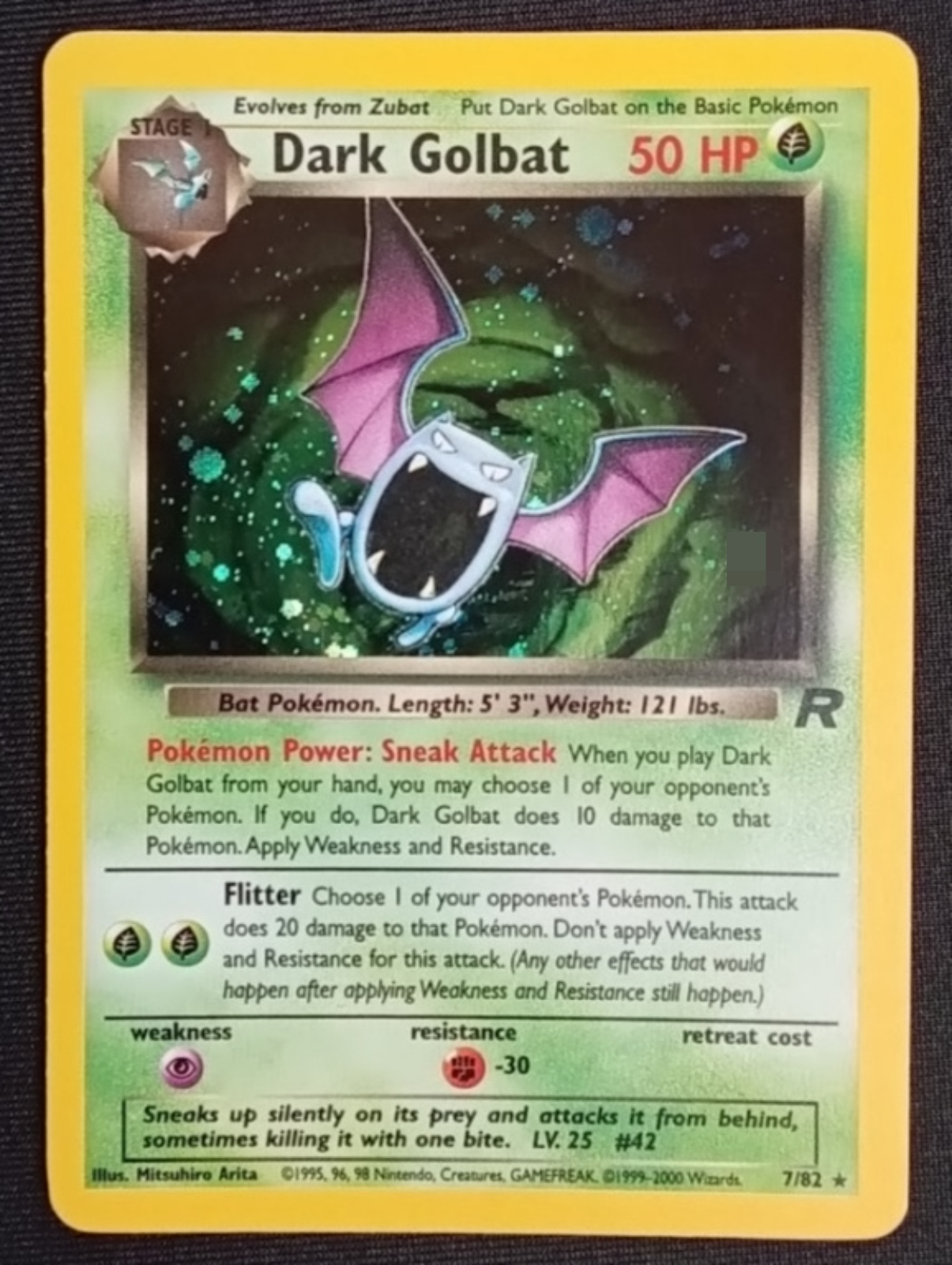 Dark Golbat (7/82) Holo Card Rocket Set