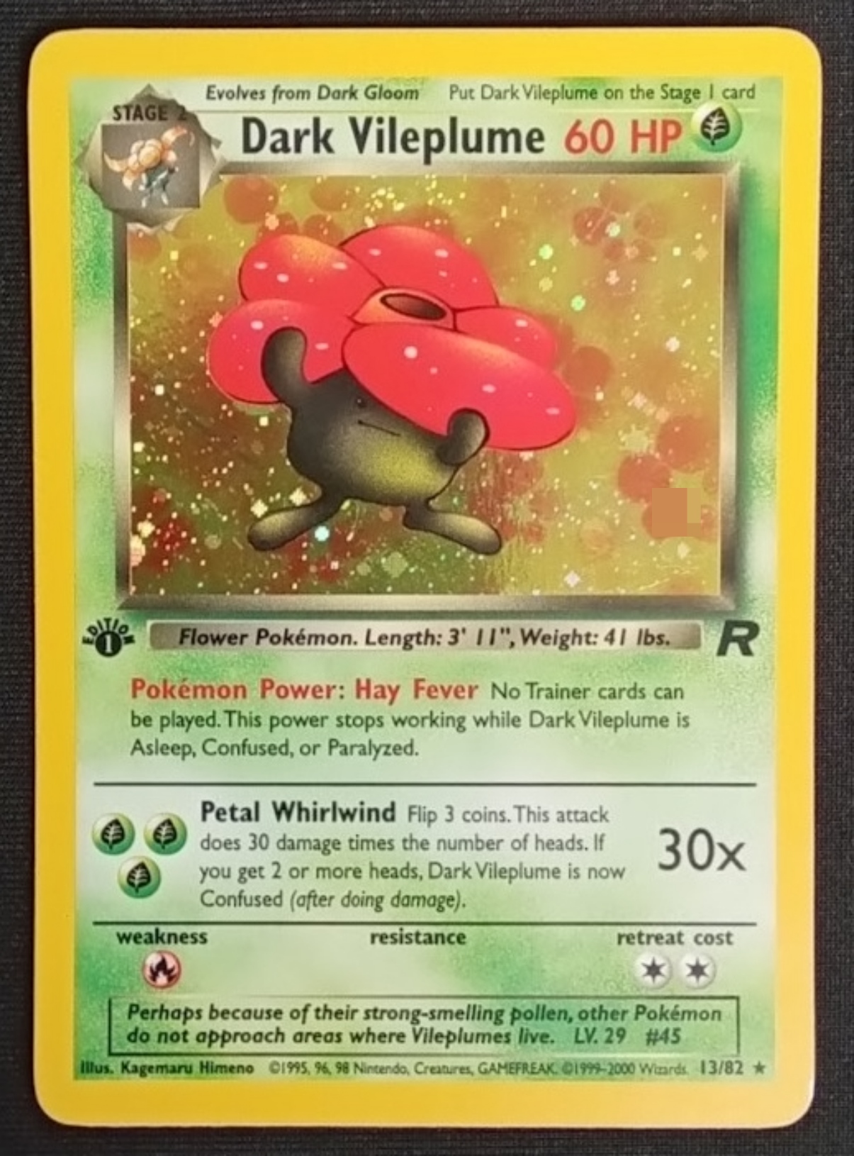 Dark Vileplume Holo Rare Team Rocket