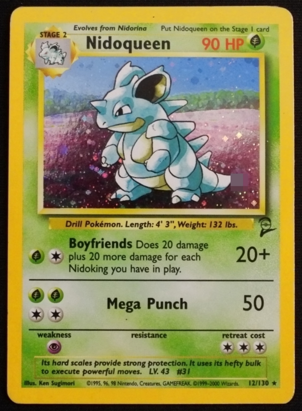 Holo Nidoqueen Card Base Set 2