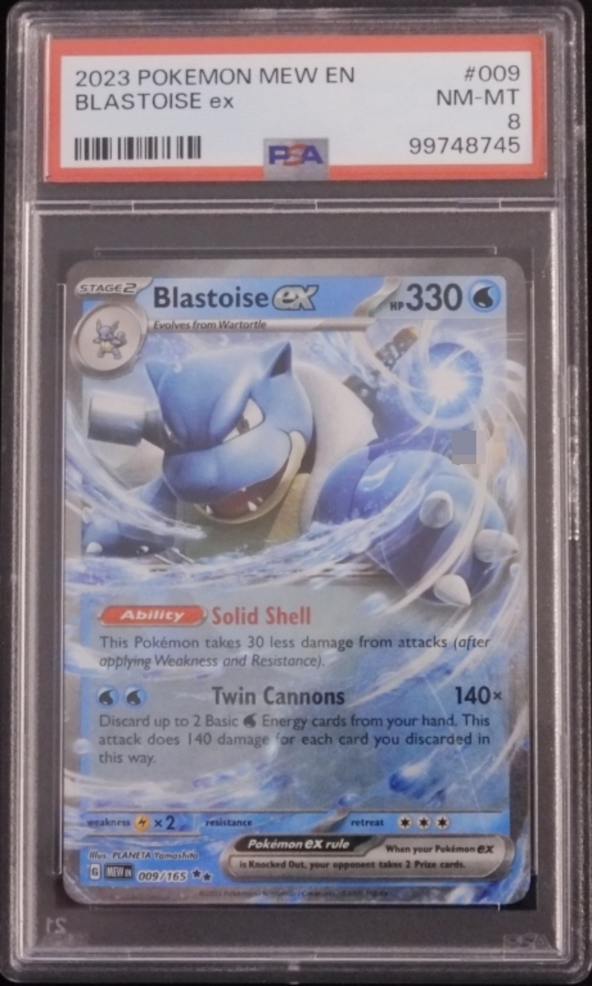 2023 Pokemon MEW EN #009 Blastoise PSA NM-MT