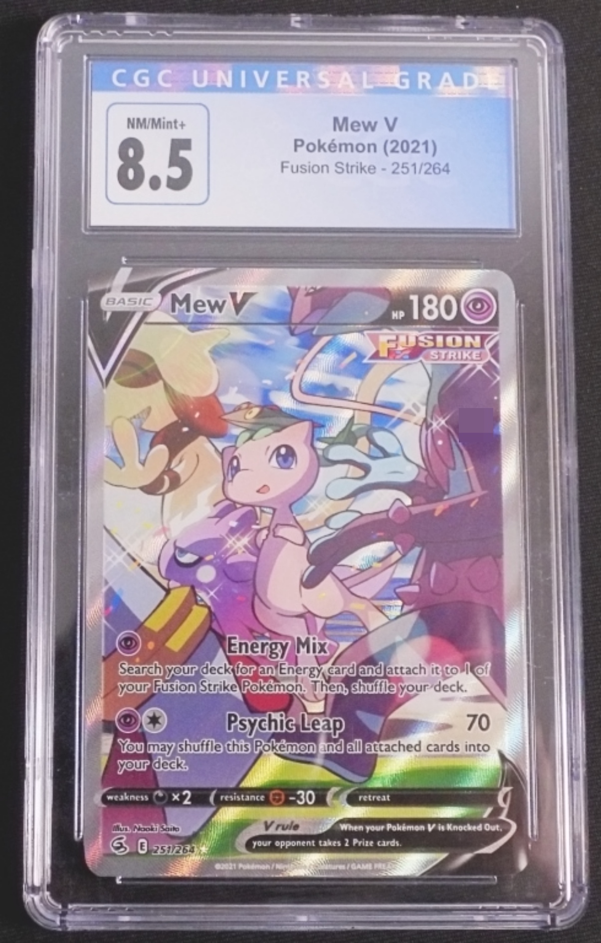 2021 Mew V Fusion Strike #251/264, CGC 8.5