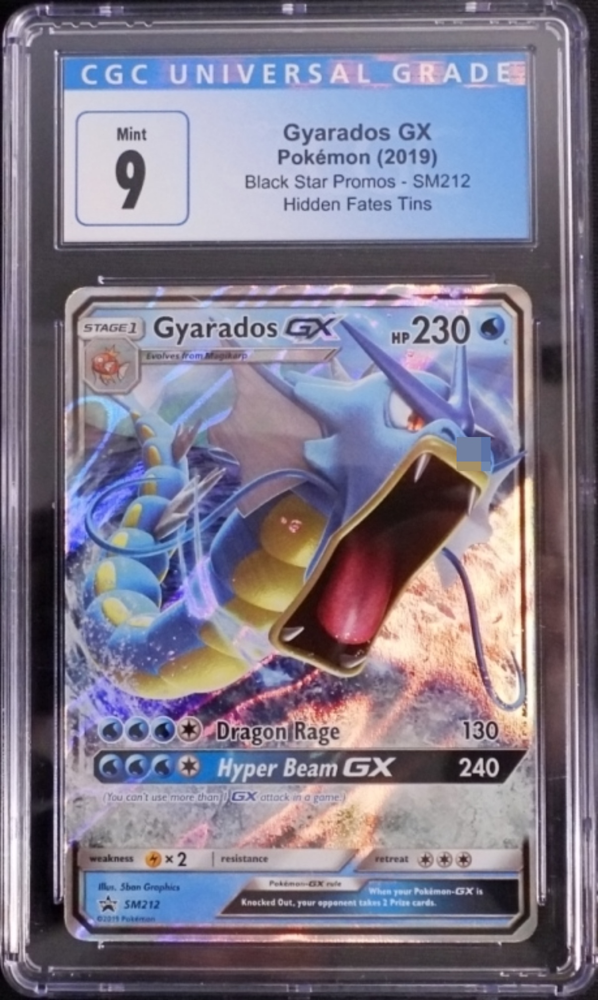 2019 Holo Gyarados GX SM212 Promo, CGC 9