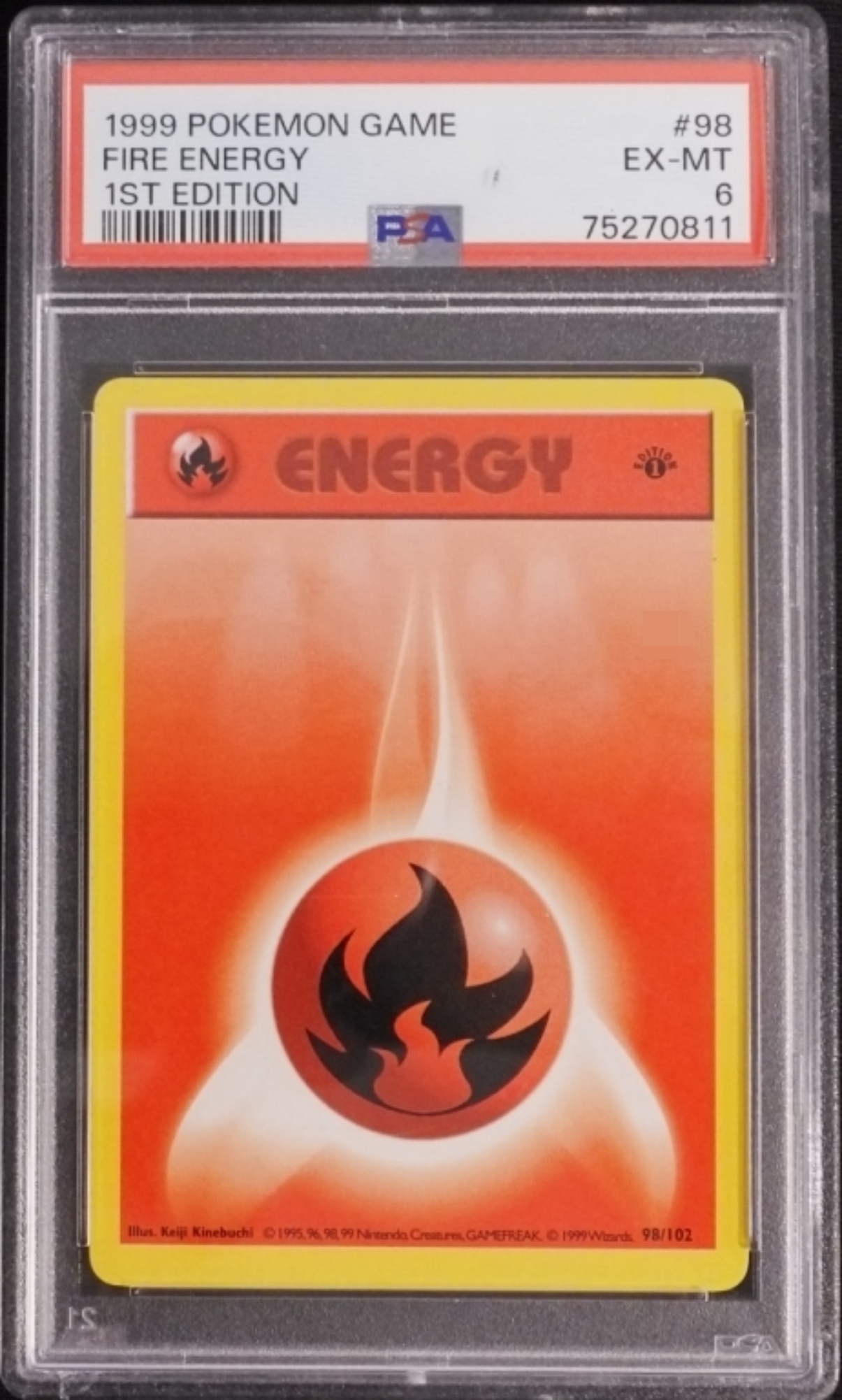 1999 Fire Energy Base Set 1st Ed #98, PSA 6