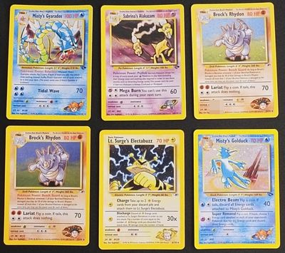Pokemon Gym Heroes/Challenge Lot, 6 Cards. Six holo-rare Pokemon cards from the 2000 Gym Heroes 