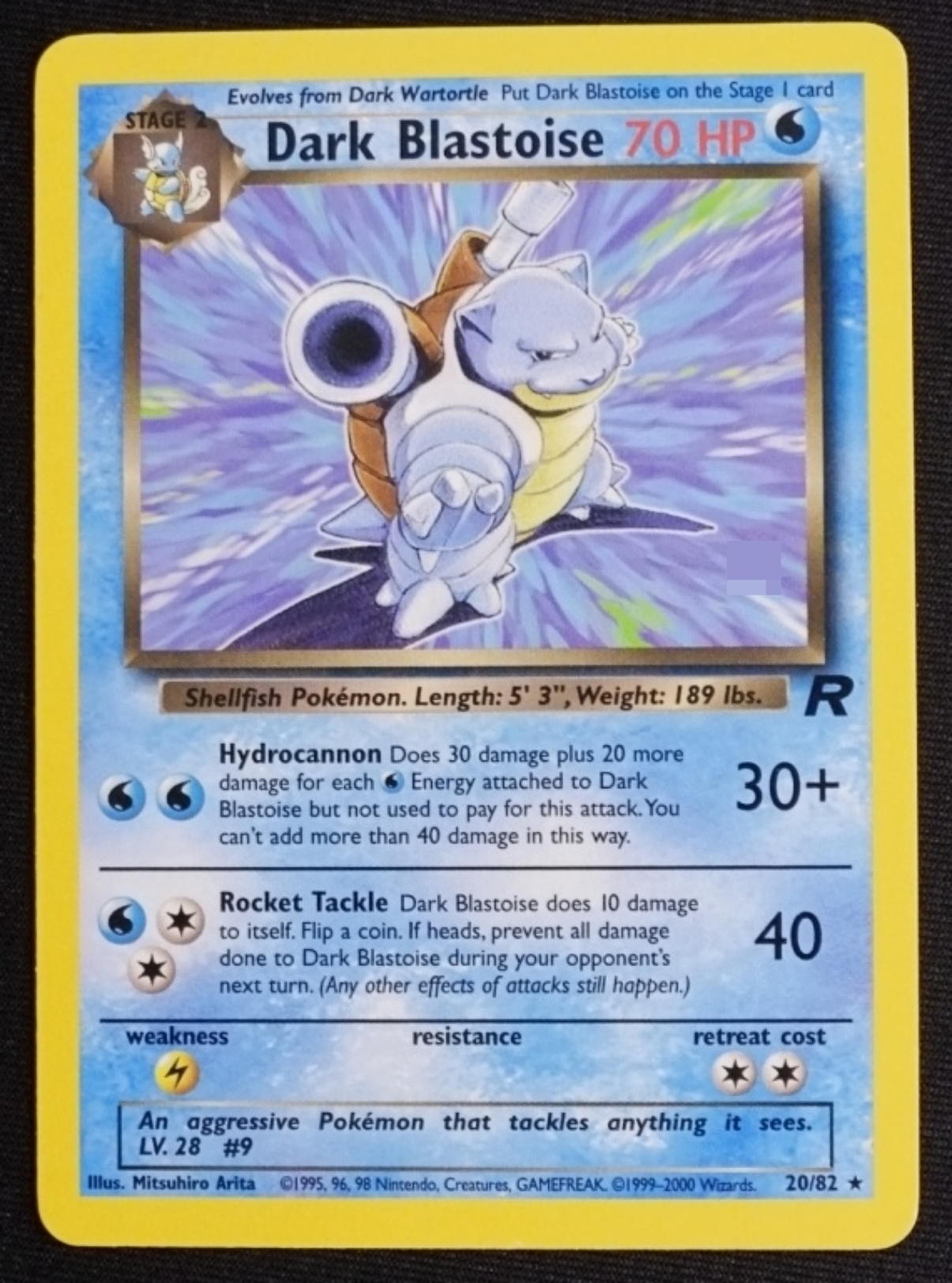 2000 Dark Blastoise Team Rocket #20/82