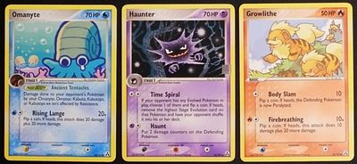 Pokemon Card Lot, 3 Cards, EX Legend Maker. Three raw Pokemon cards from the 2006 EX Legend 