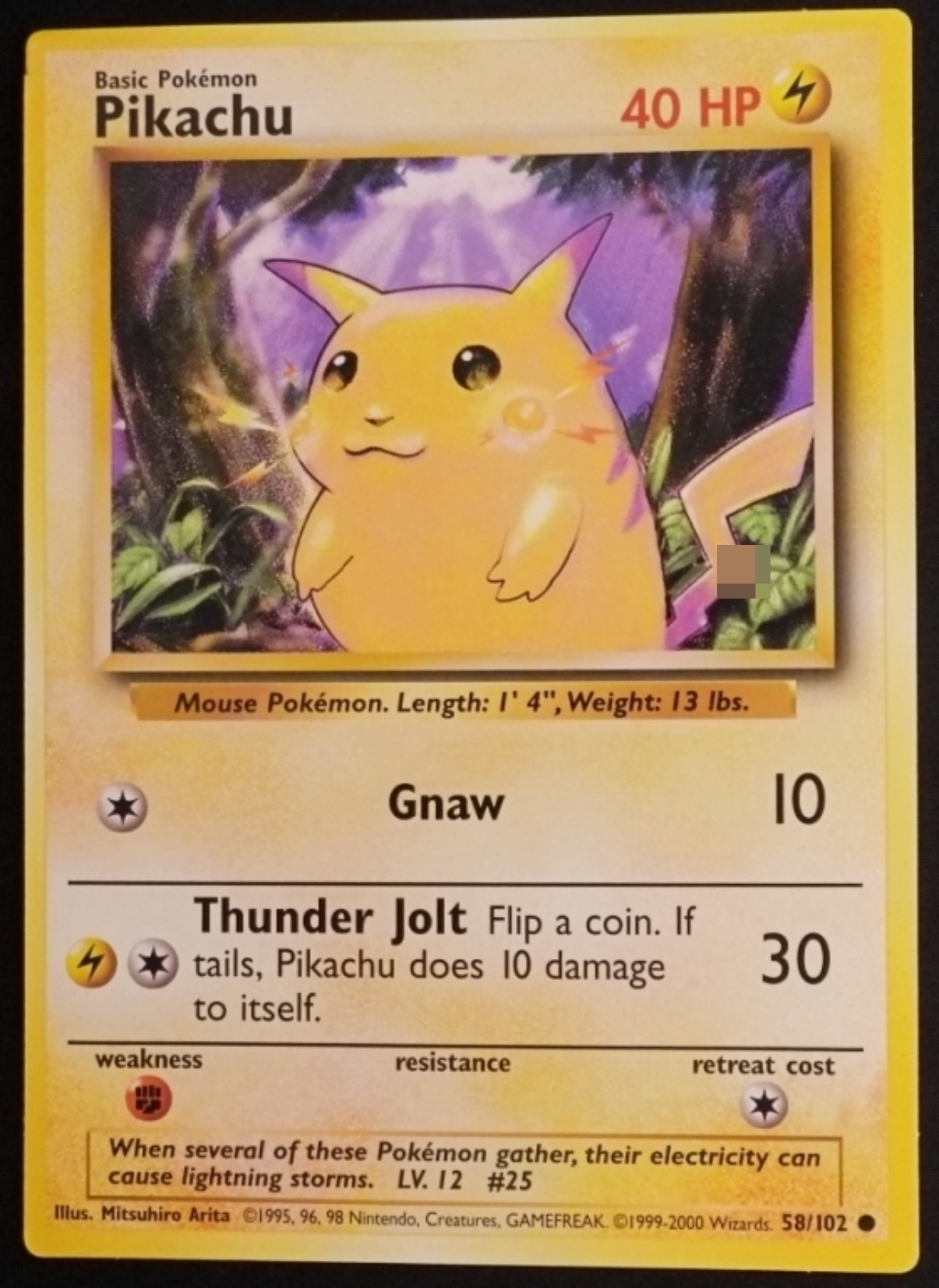 Pikachu Jumbo Card #58/102