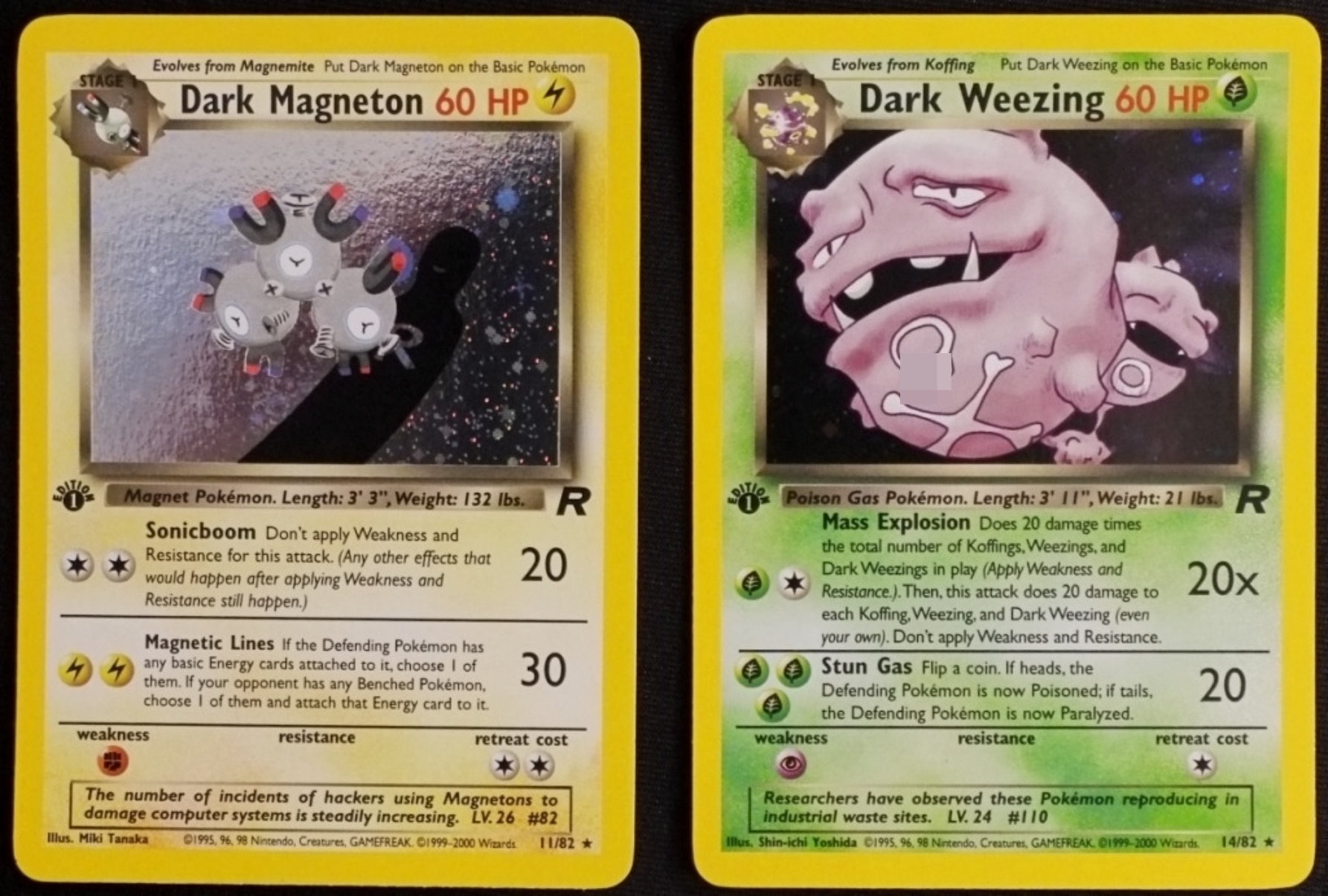 Pokemon Lot, 2 Cards, Team Rocket 1st Edition