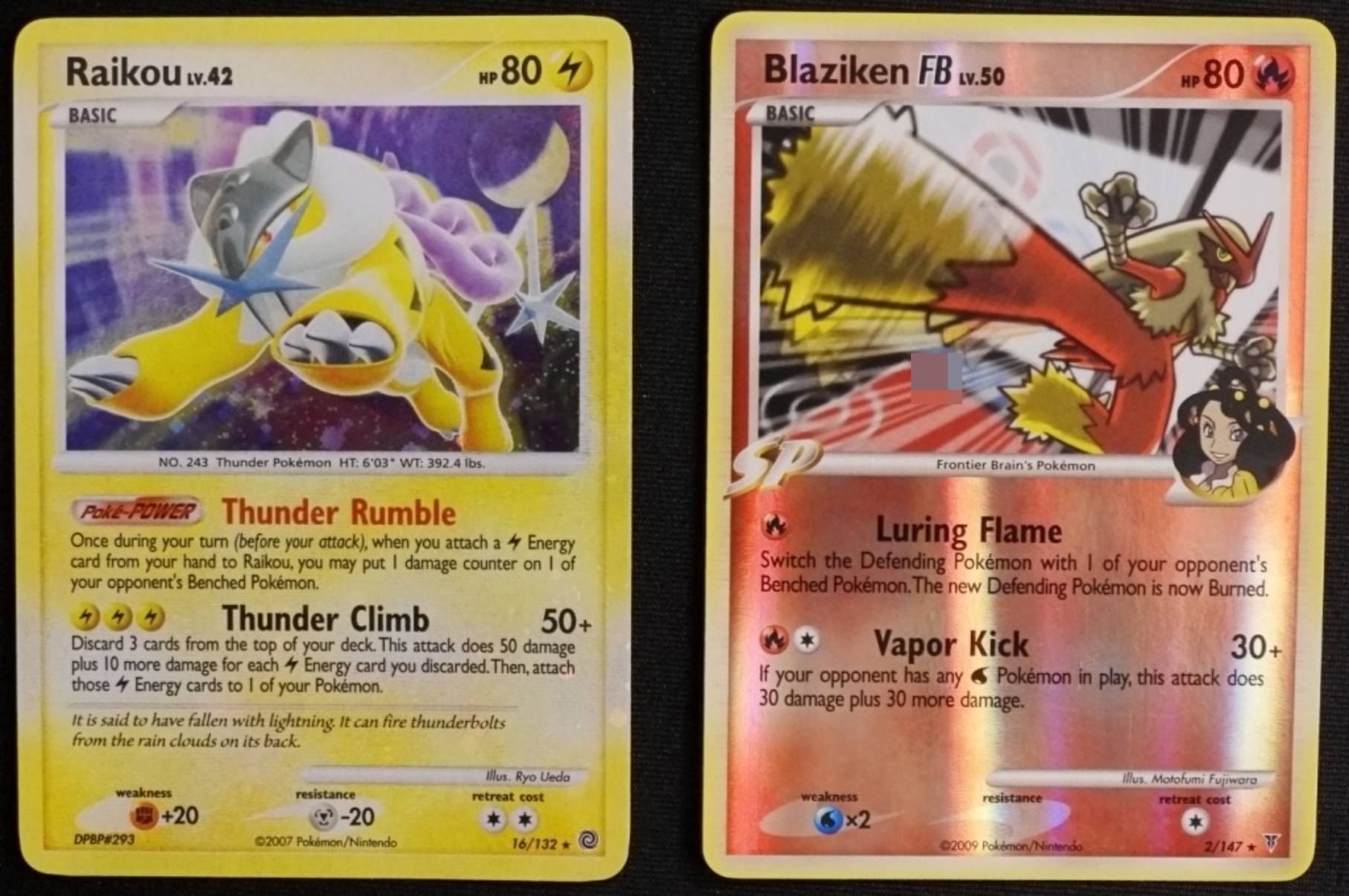 Pokemon Card Lot: Raikou & Blaziken FB Holo