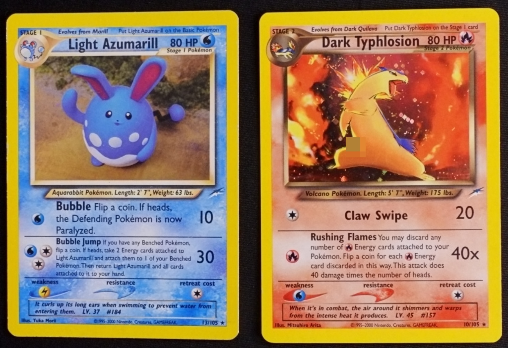 Pokemon Neo Destiny 2-Card Lot, Holo Rares