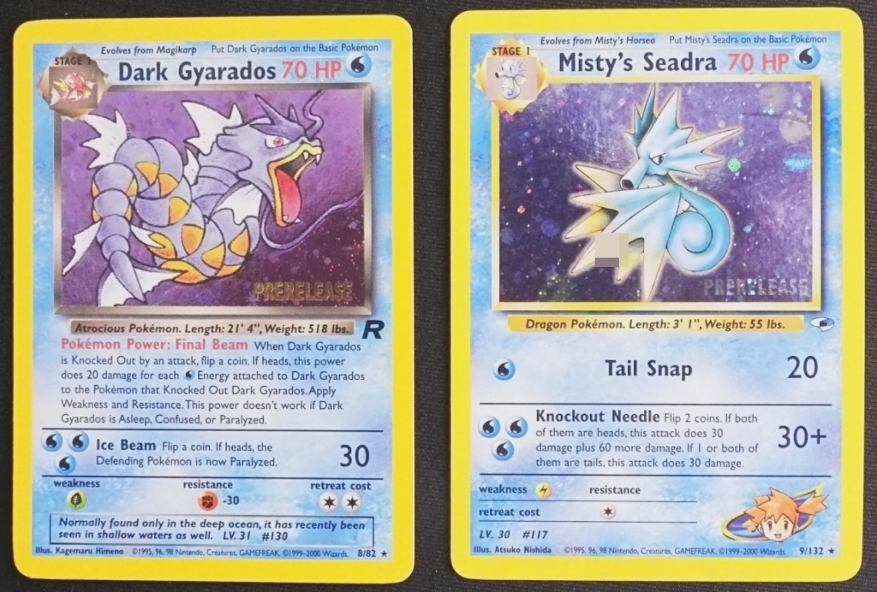 2000 Pokemon Holo Prerelease Promo Lot, 2 Cards
