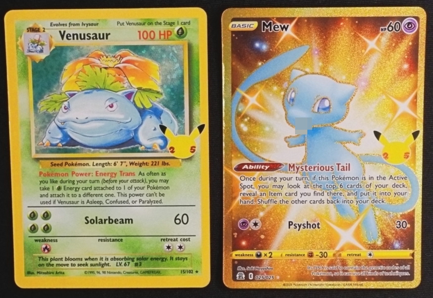 2021 Pokemon Celebrations Venusaur & Mew
