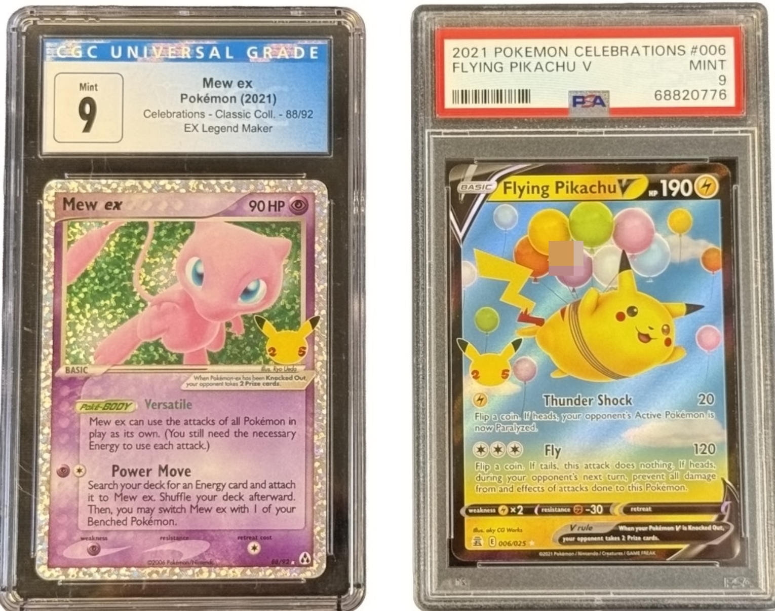 2021 Pokemon Celebrations Lot, 2 Cards Graded