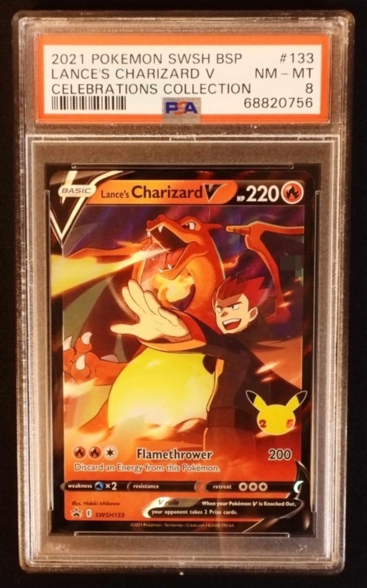 2021 Lance's Charizard V Celebrations #133, PSA 8