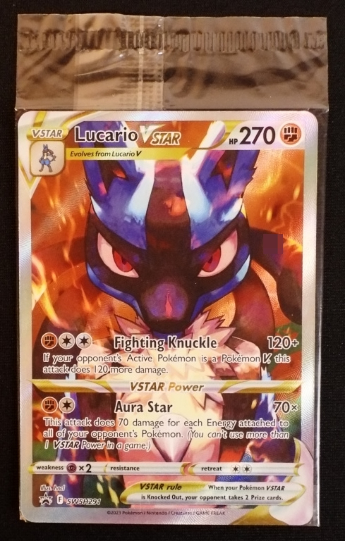2023 Lucario VSTAR SW/SH291 Promo, Raw