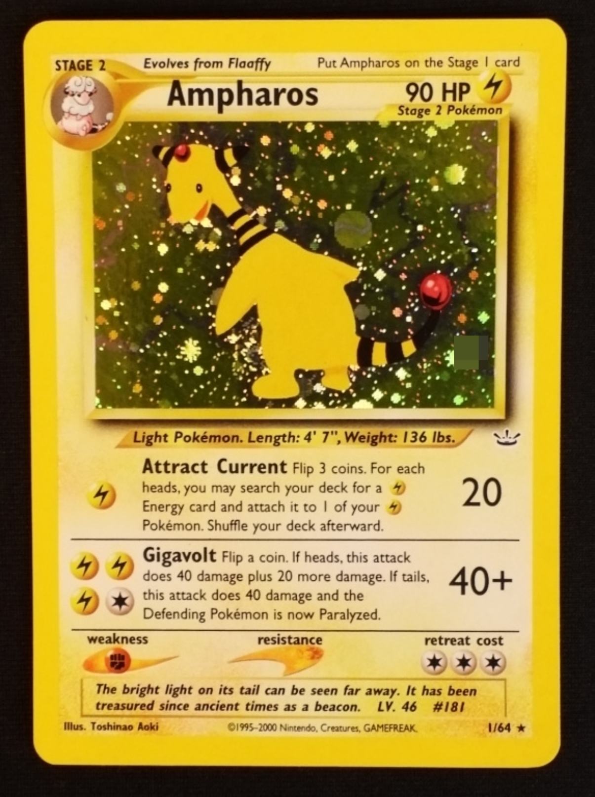 Pokemon Neo Ampharos 1/64 Light Pokemon