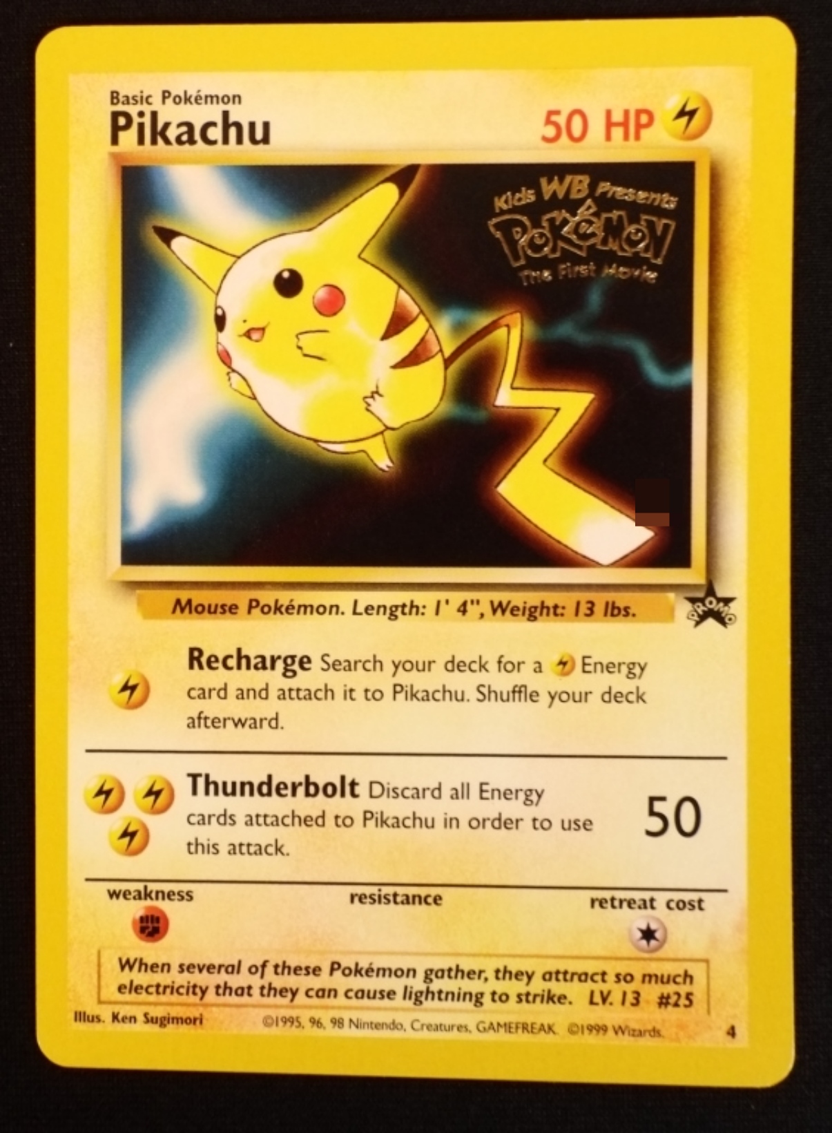 1999 Pikachu Black Star Promo #4 Movie