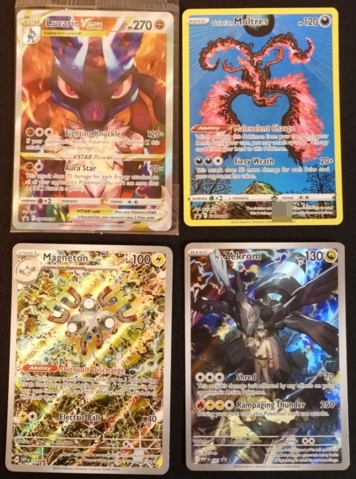 Pokemon Card Lot, 4 Cards, Modern Holos/V