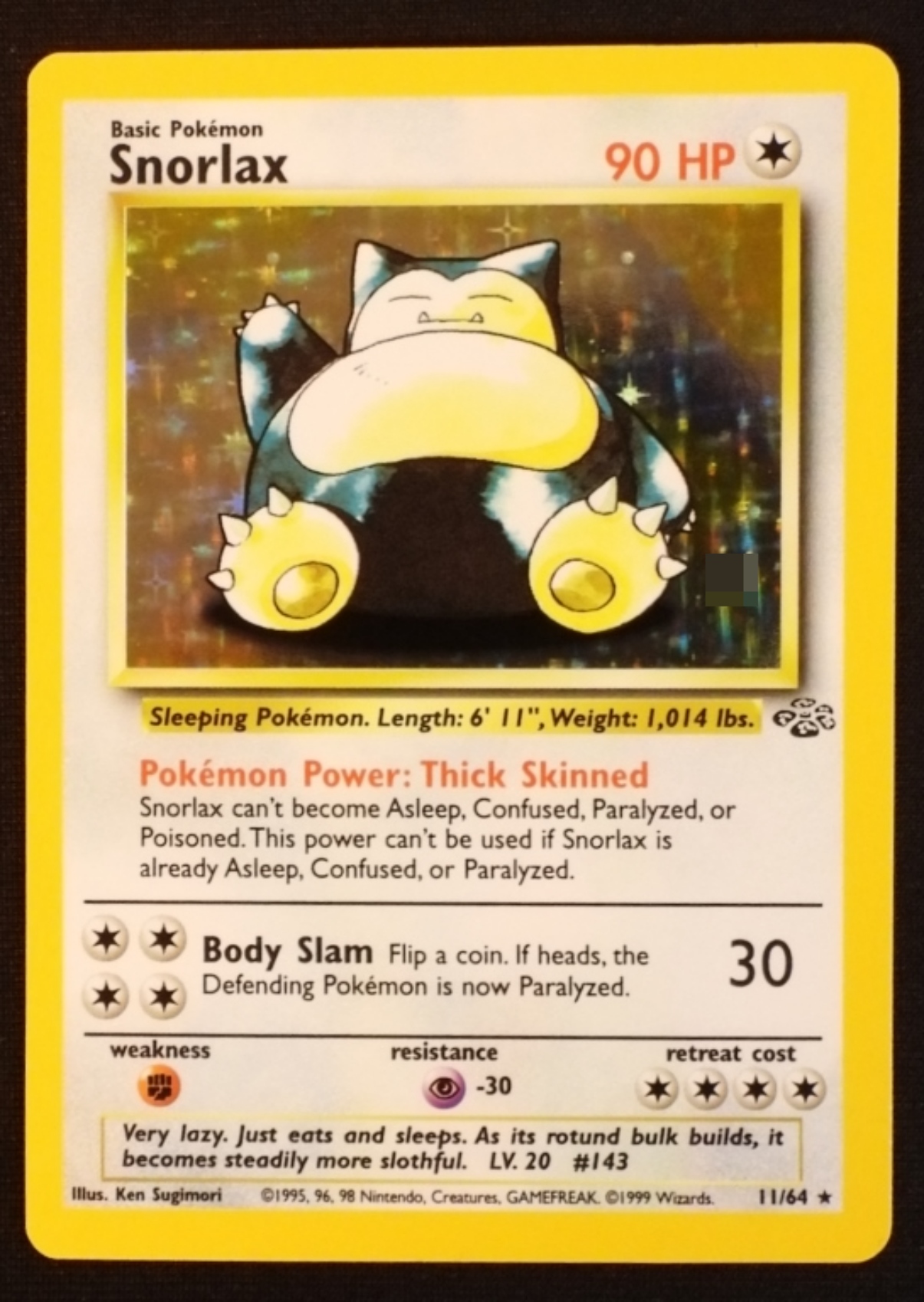 1999 Snorlax Jungle #11/64 Holo Rare