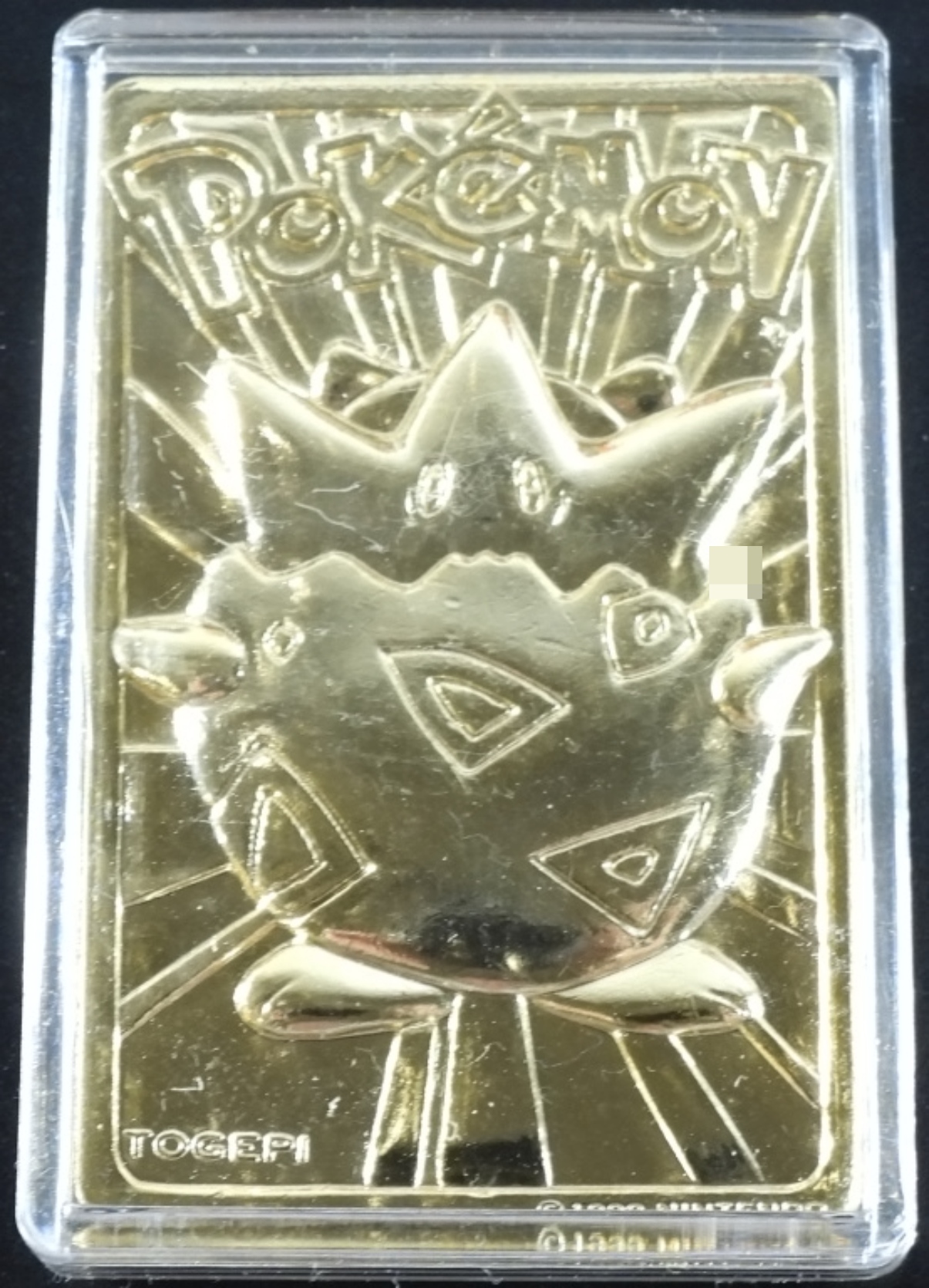 1999 Togepi 23K Gold Card + Pokeball Case