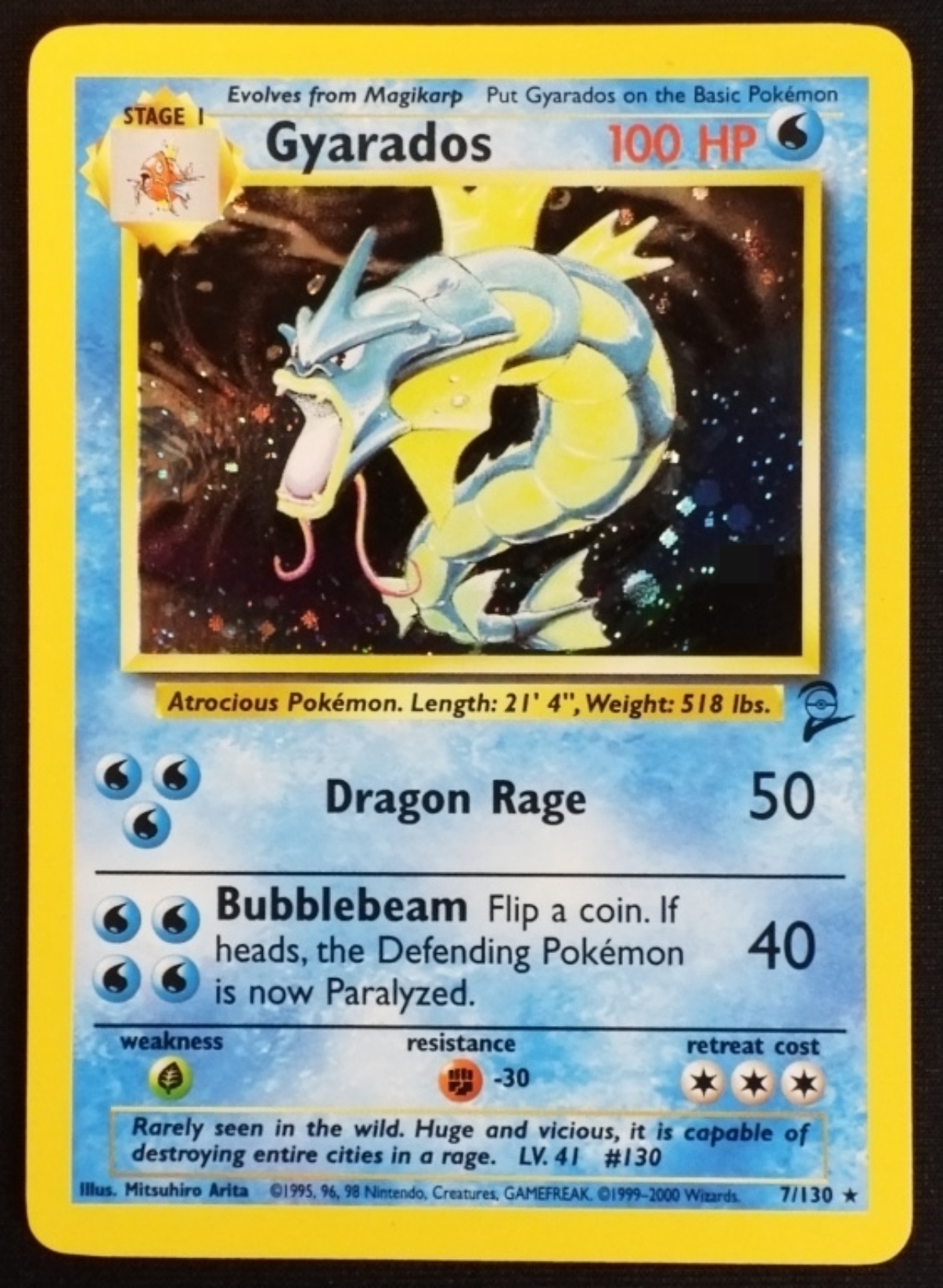 2000 Gyarados Base Set 2 #7/130 Holo