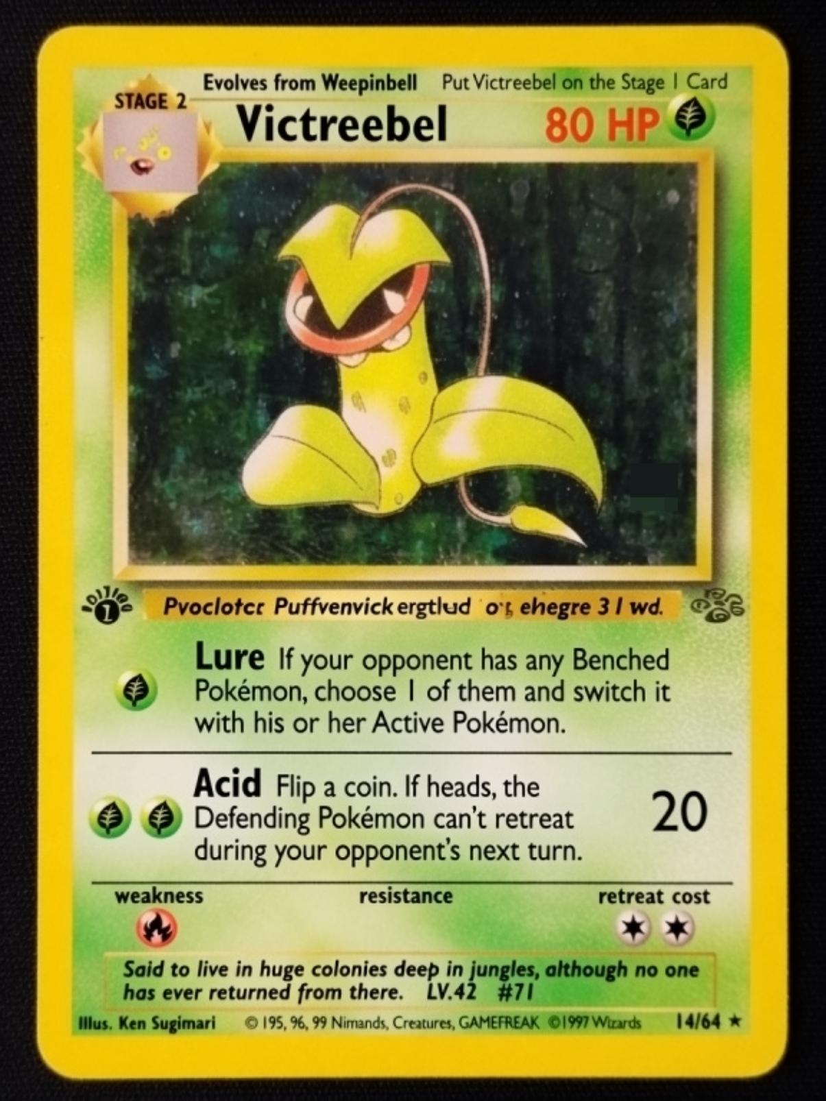 1999 Victreebel Jungle Holo #14/64