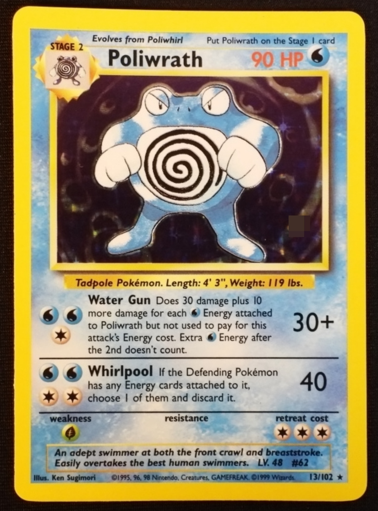 1999 Poliwrath Base Set #13/102 Holo