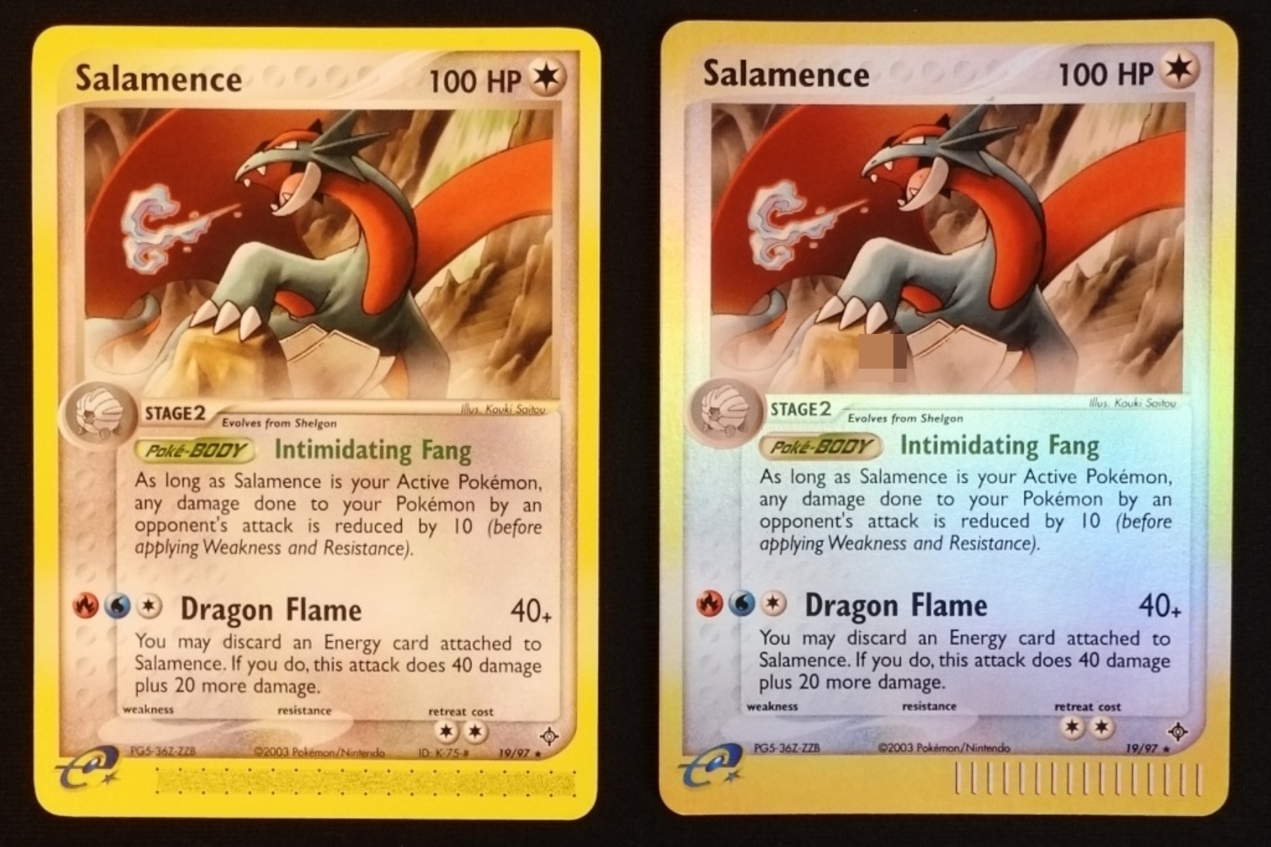 2003 Salamence EX Dragon #19/97, 2-Card Lot