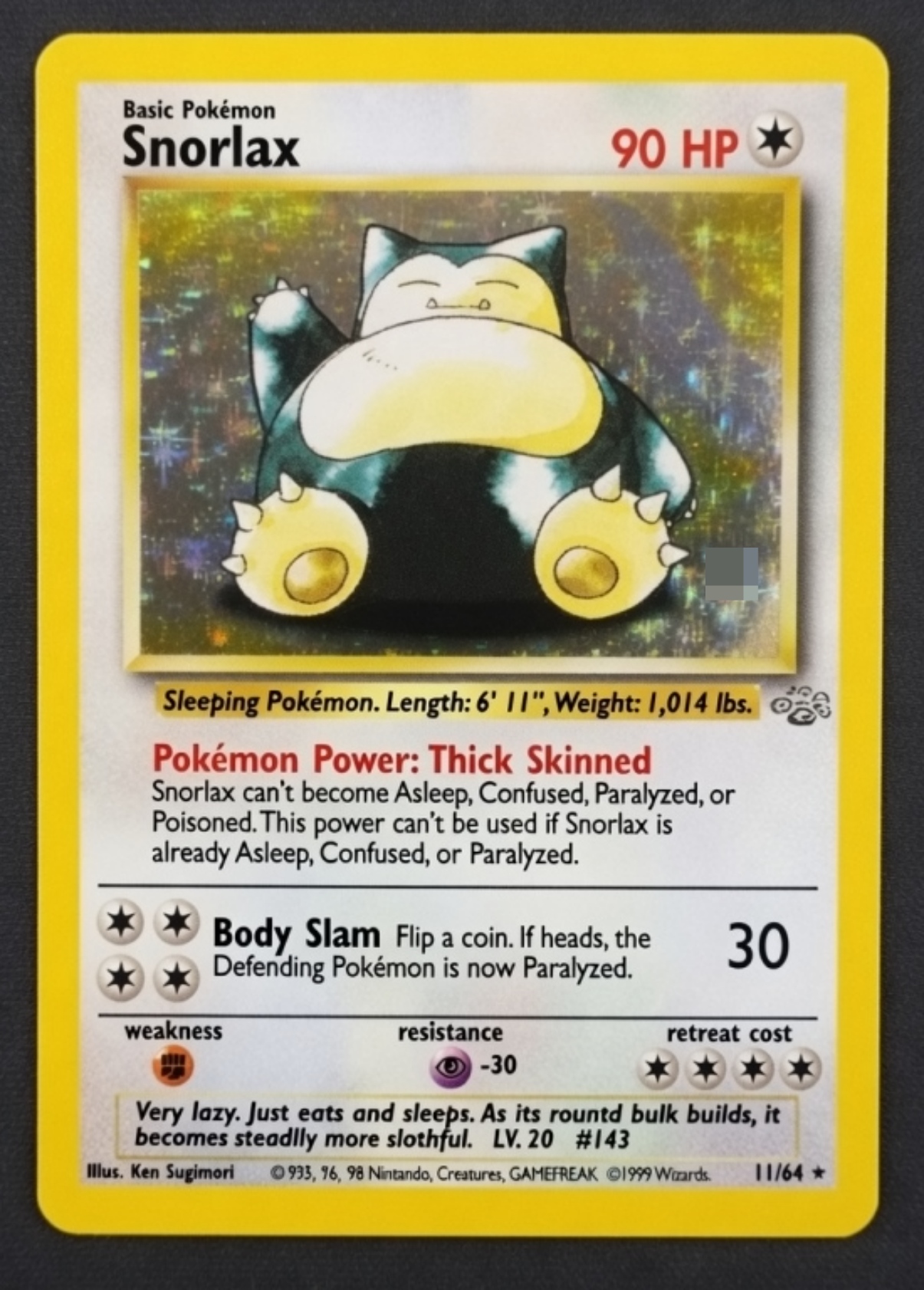 1999 Snorlax Jungle #11/64 Holo