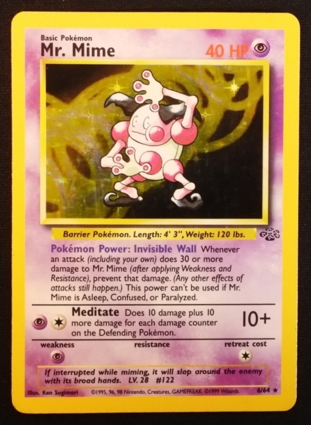 1999 Mr. Mime Jungle #6/64 Holo Rare