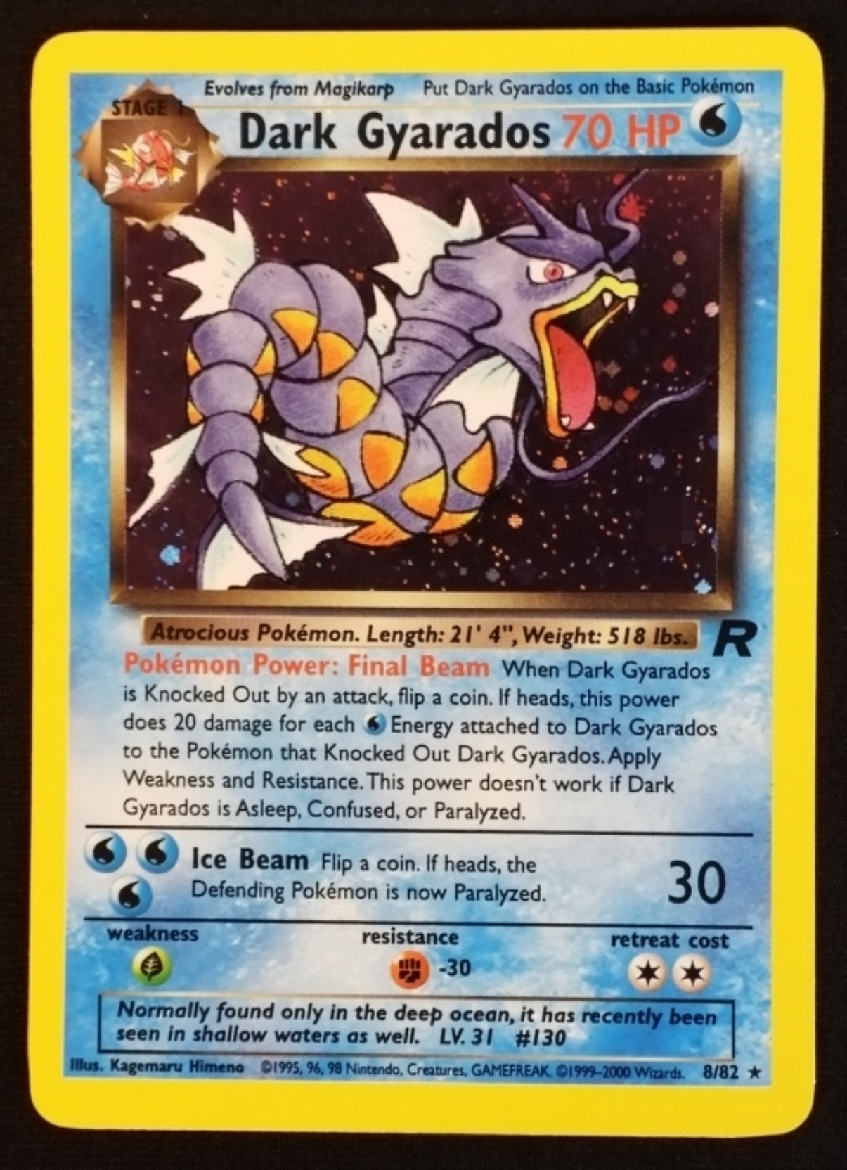 2000 Dark Gyarados Team Rocket #8/82 Holo