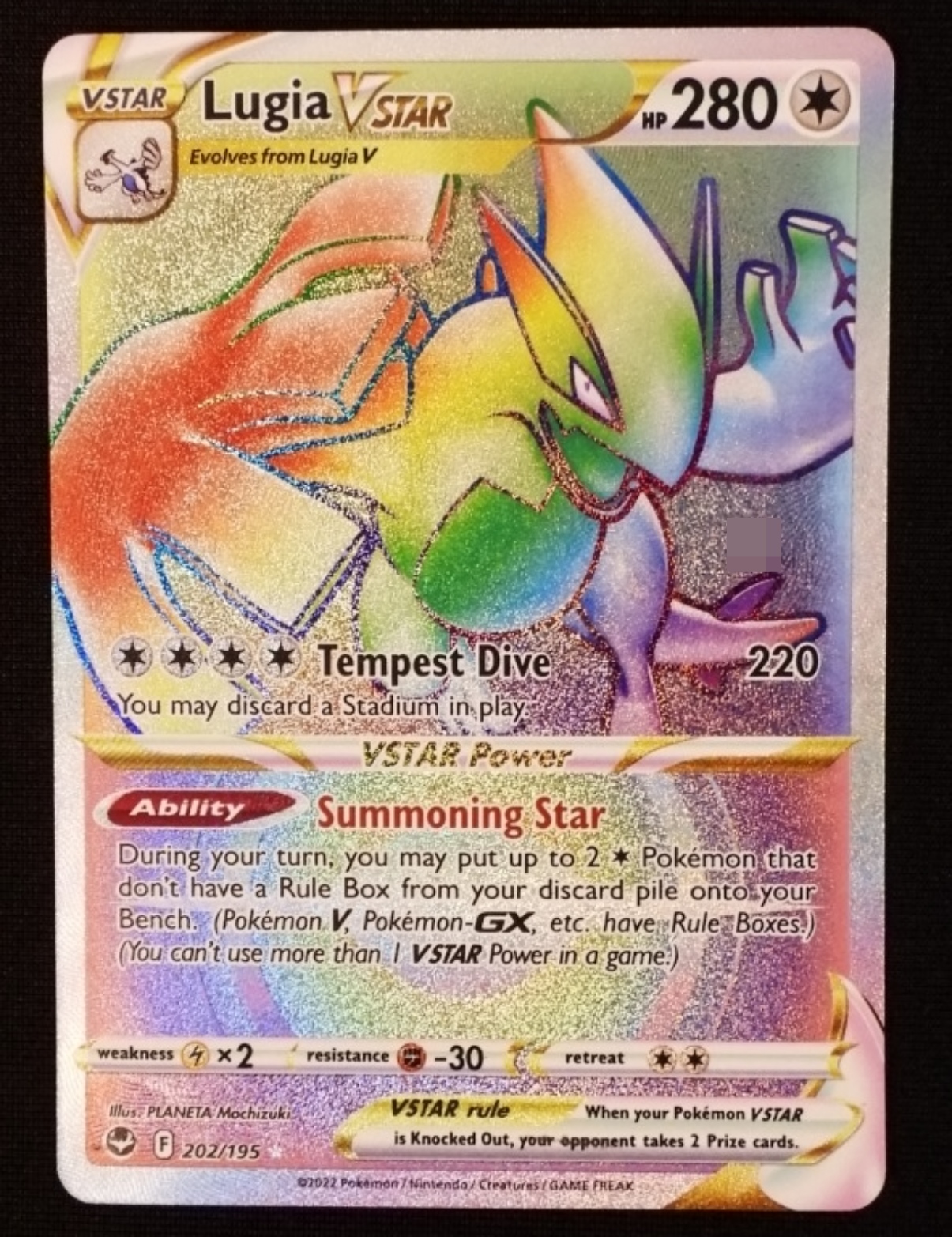 2022 Lugia VSTAR Rainbow #202/195