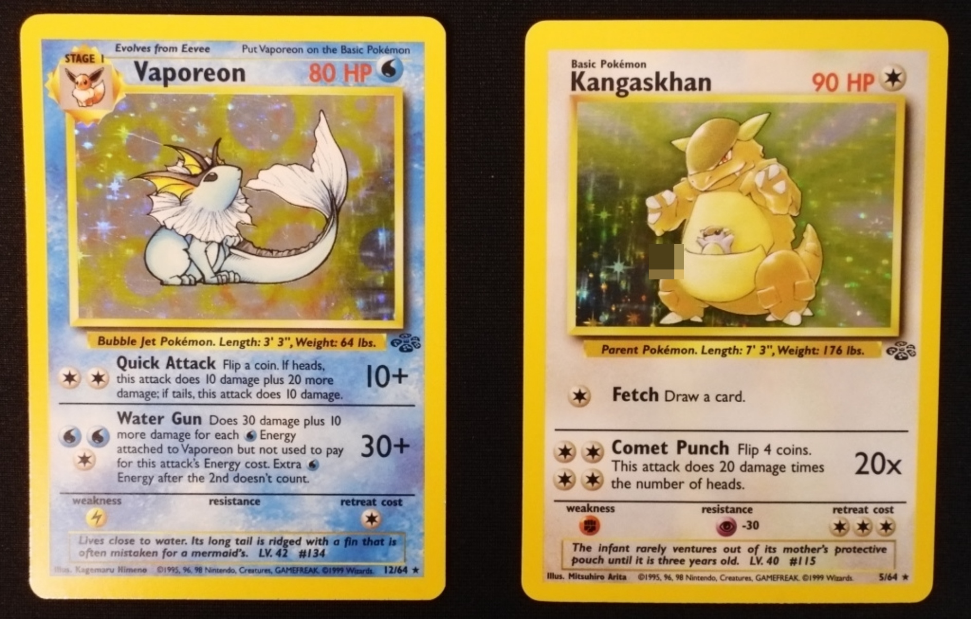 Pokemon Card Lot, 2 Cards, Jungle Set