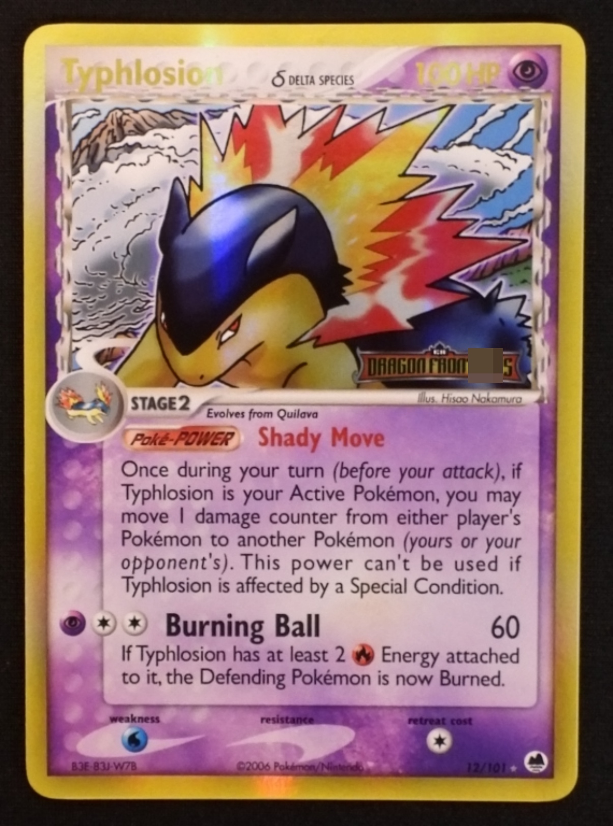 2006 Typhlosion Delta Species EX Dragon Frontiers