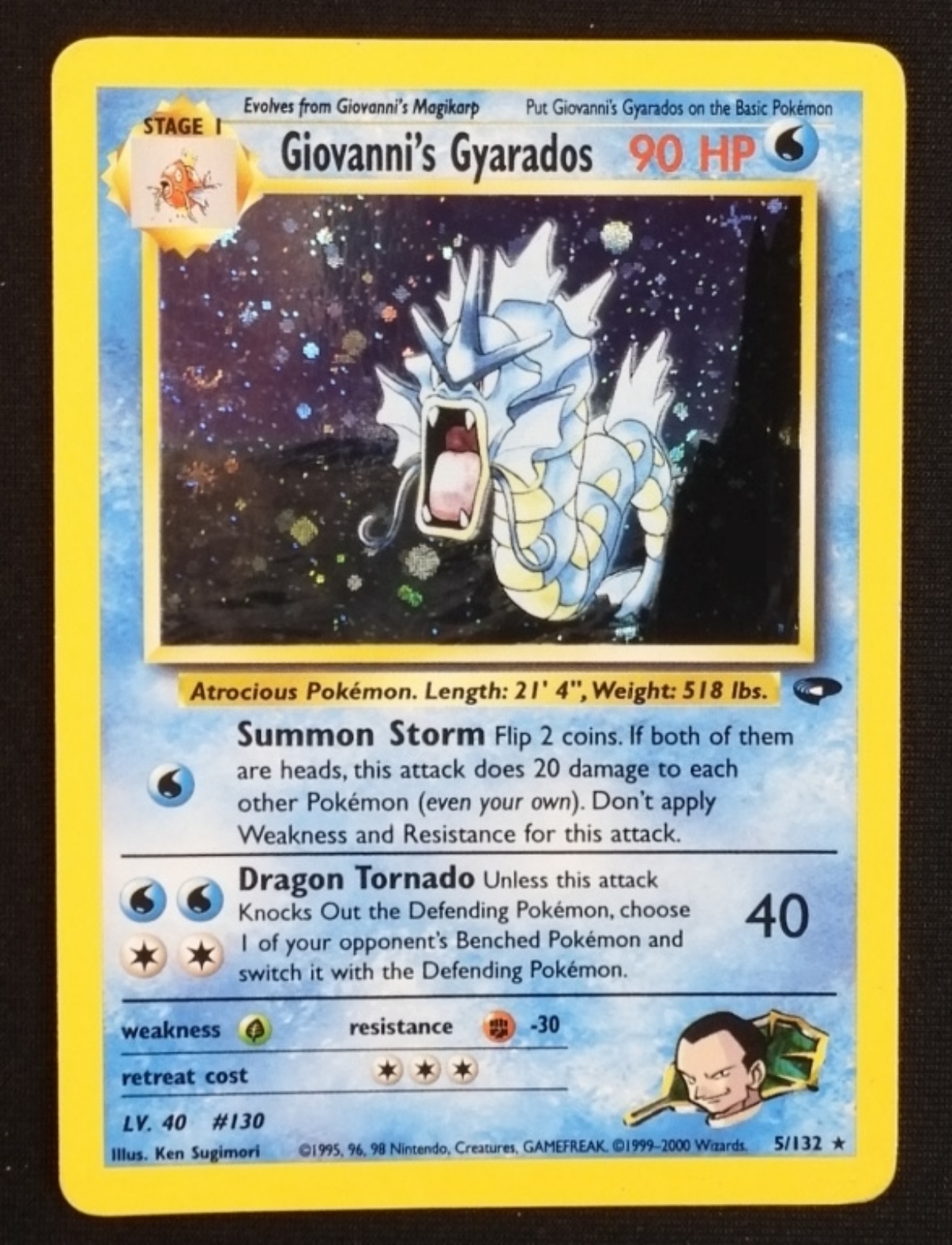 2000 Giovanni's Gyarados Gym Challenge #5/132 Holo