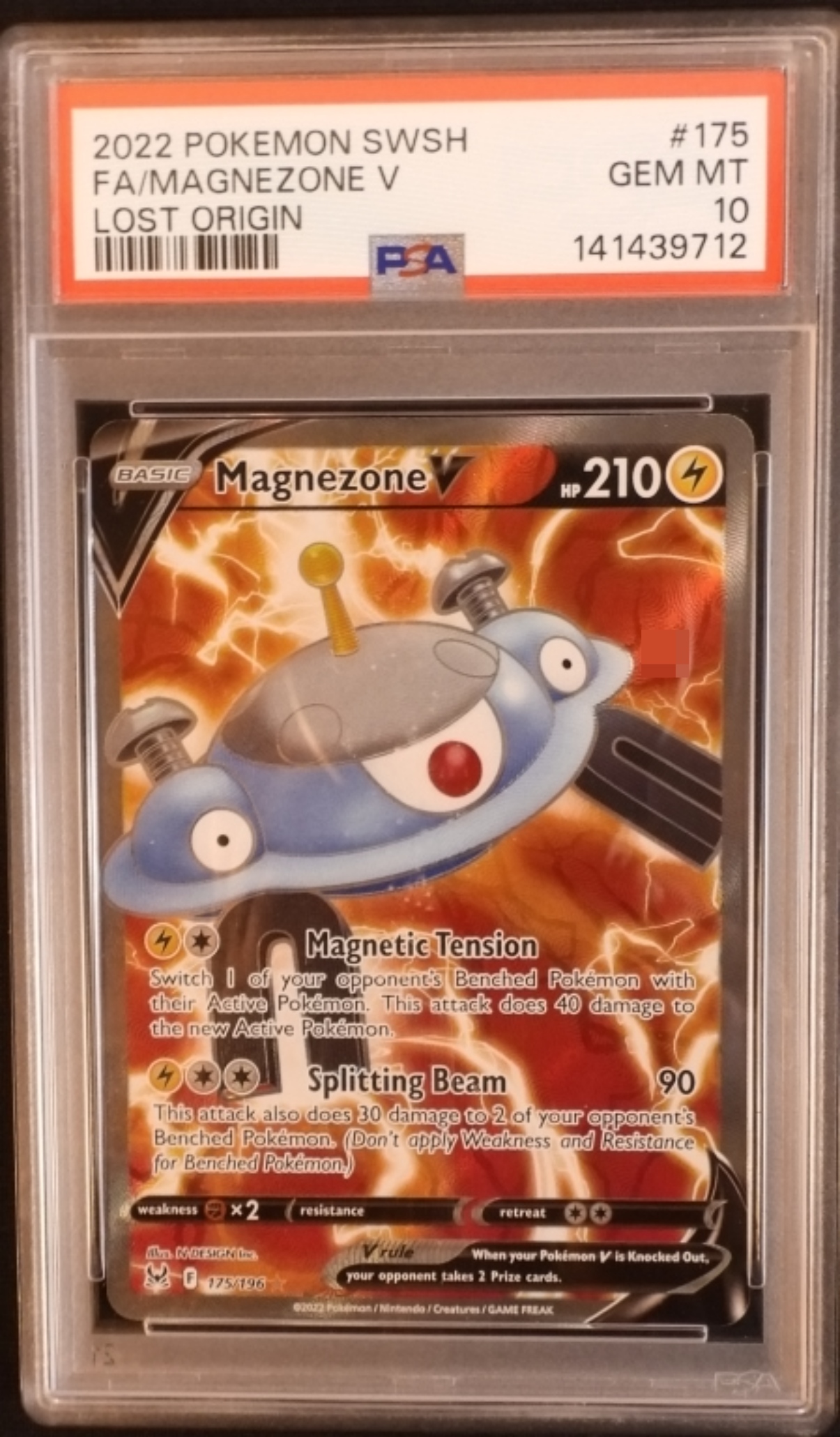 2022 Magnezone V Lost Origin #175, PSA 10