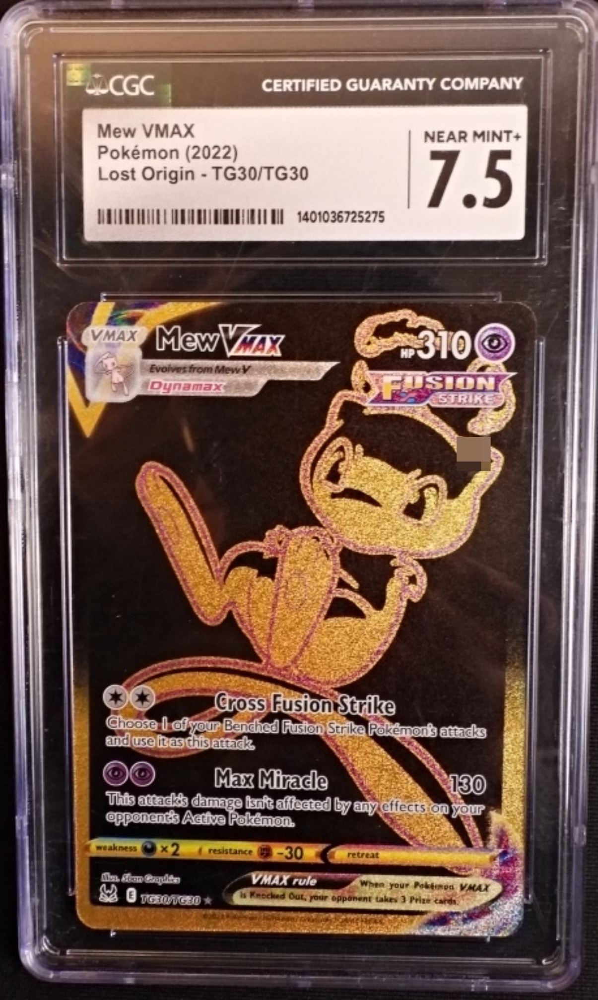 2022 Mew VMAX Lost Origin TG30/TG30, CGC 7.5