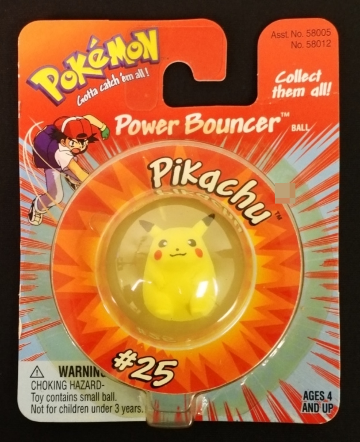 1998 Pokemon Pikachu #25 Power Bouncer Ball