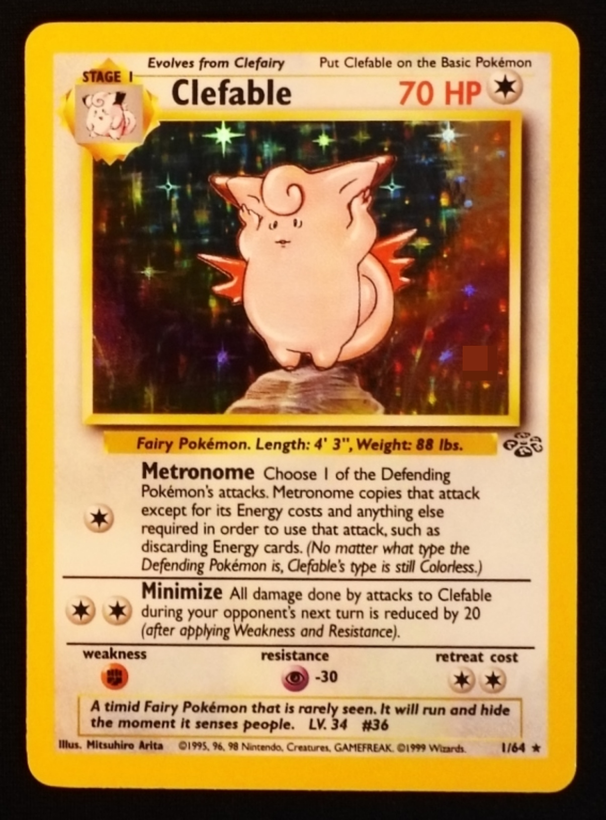 1999 Clefable Jungle #1/64 Holo