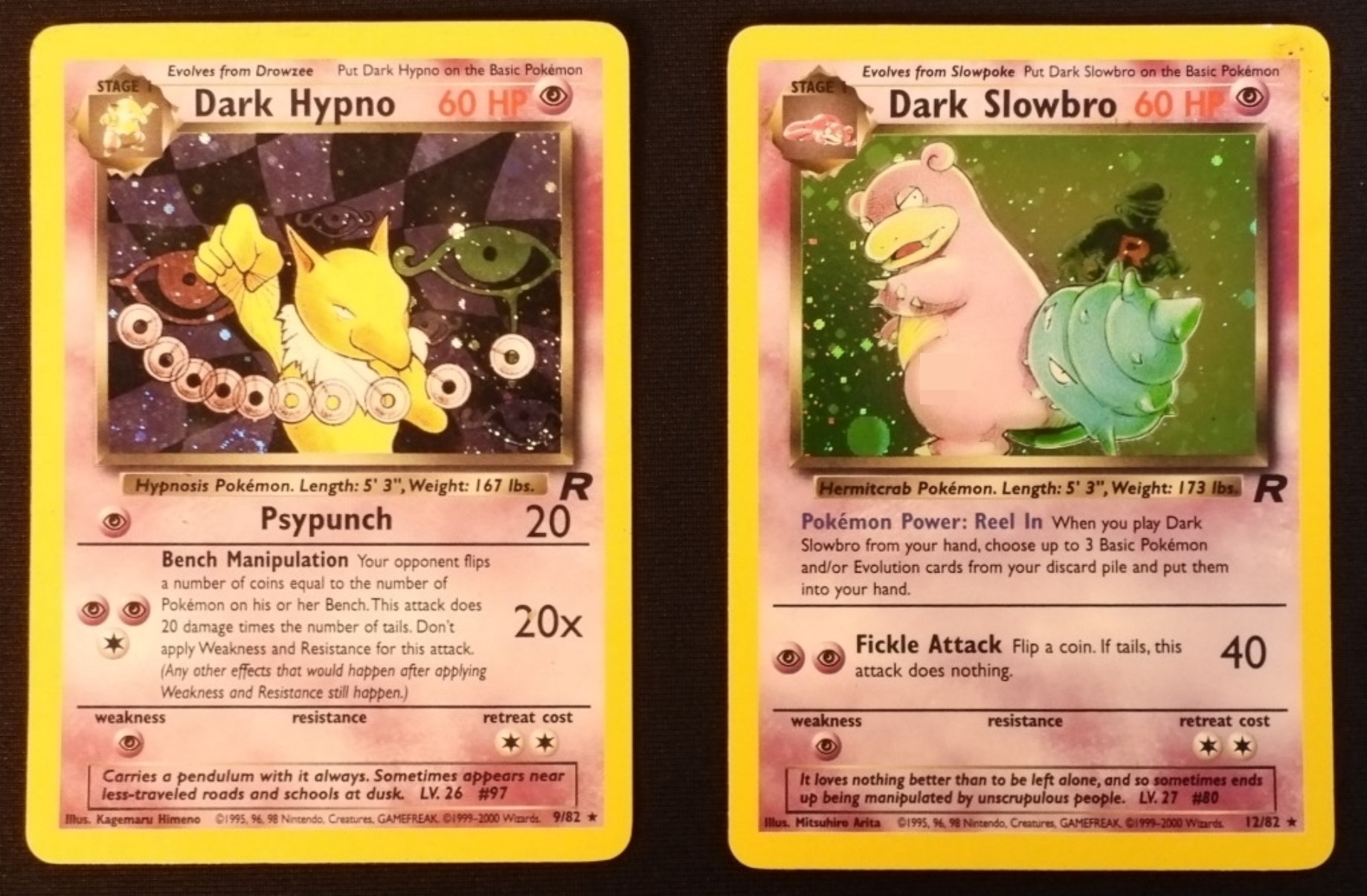 Team Rocket Dark Hypno & Slowbro Pair