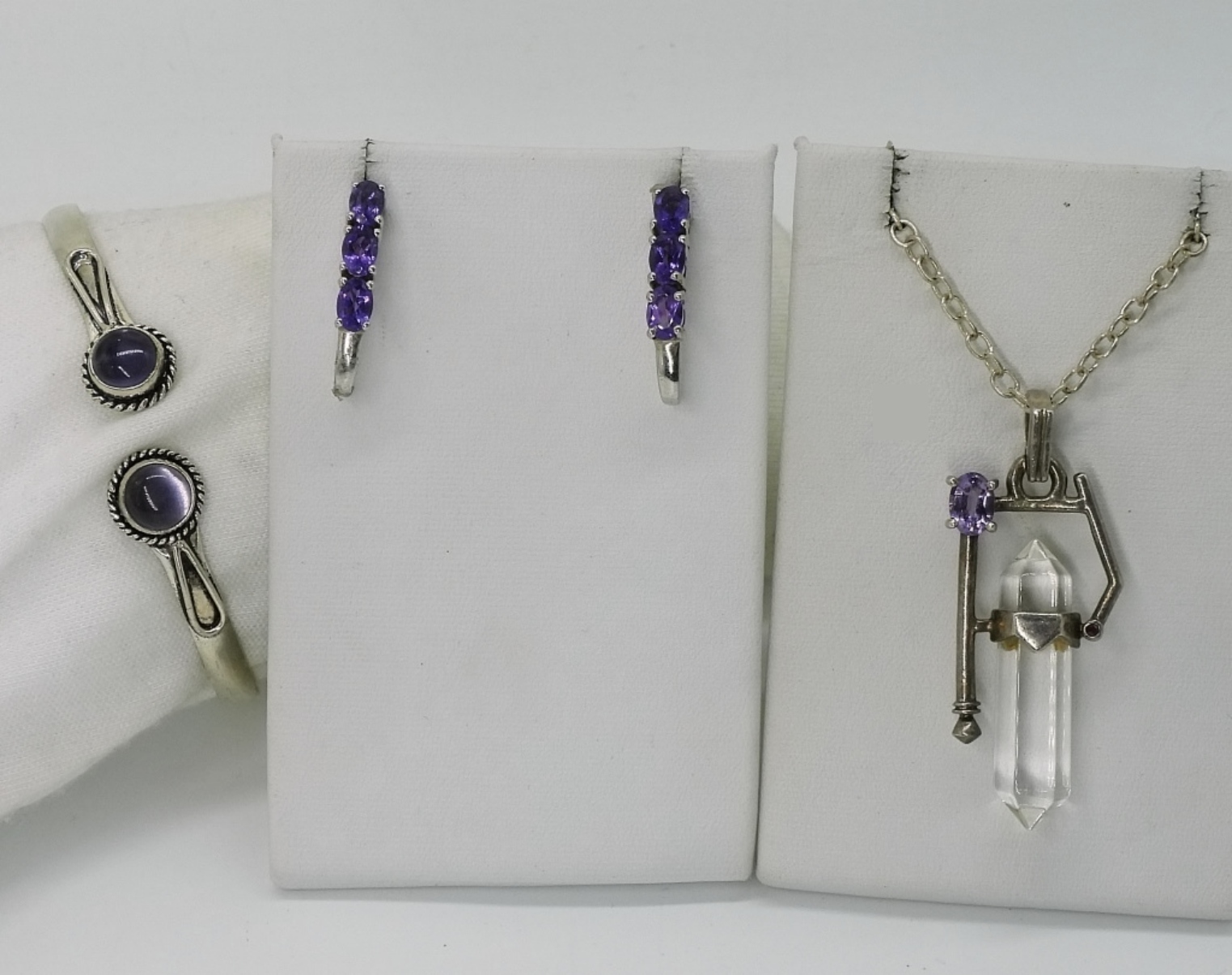 Sterling Silver Amethyst Jewelry Set