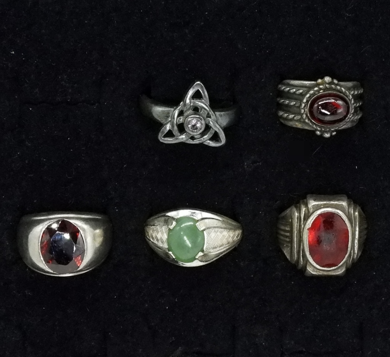 5 Sterling Fashion Gemstone Rings