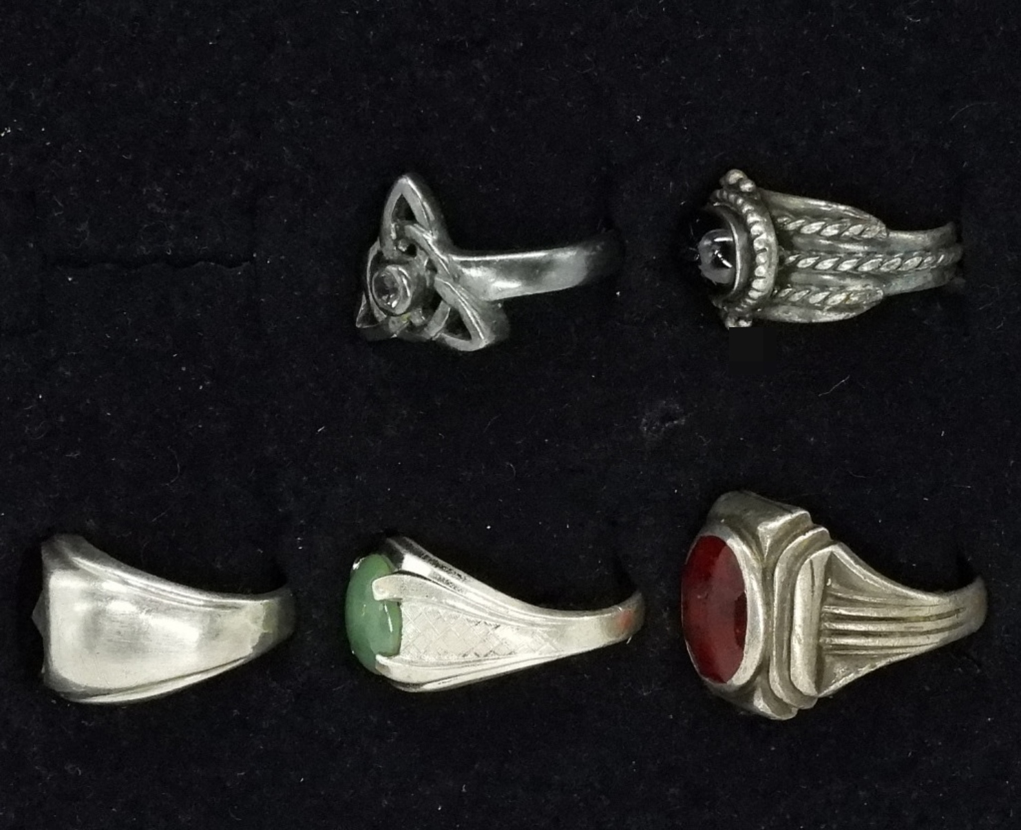 5 Sterling Fashion Gemstone Rings