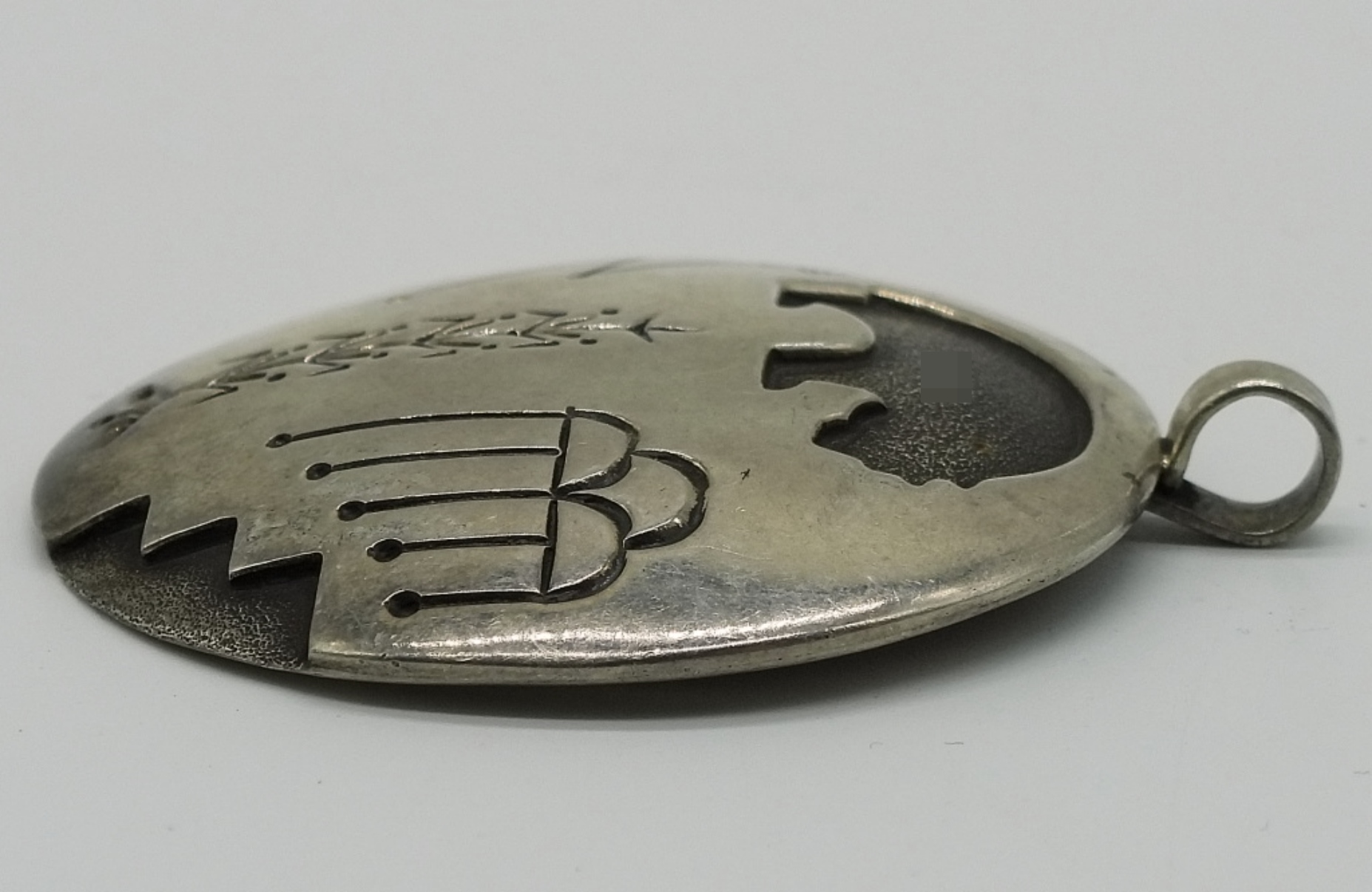 Sterling Silver Navajo Bear Pendant