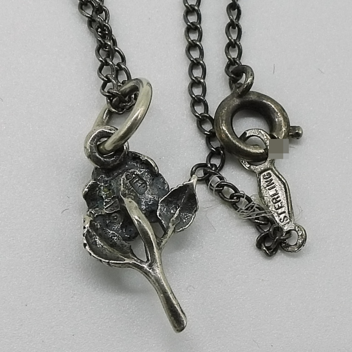 Sterling Marcasite Rose Ring & Pendant