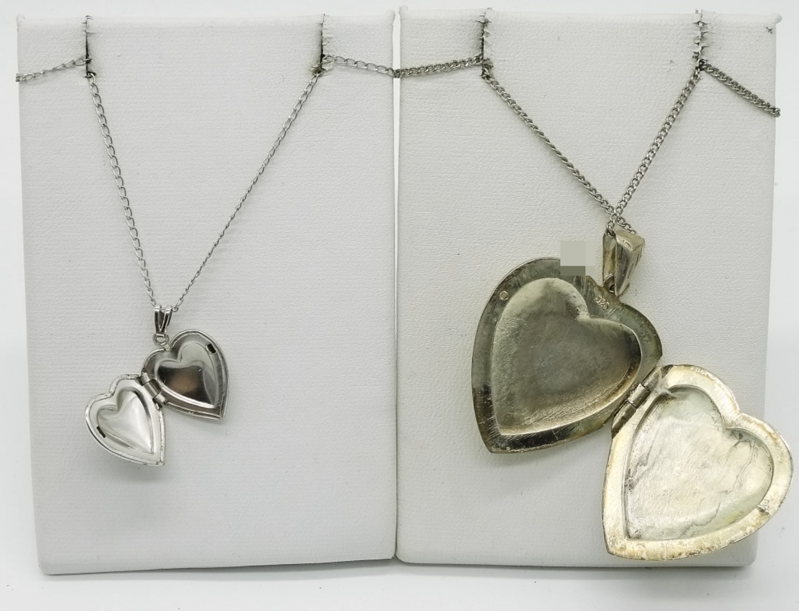 Sterling Silver Heart Lockets & Brooches, 4 Pieces
